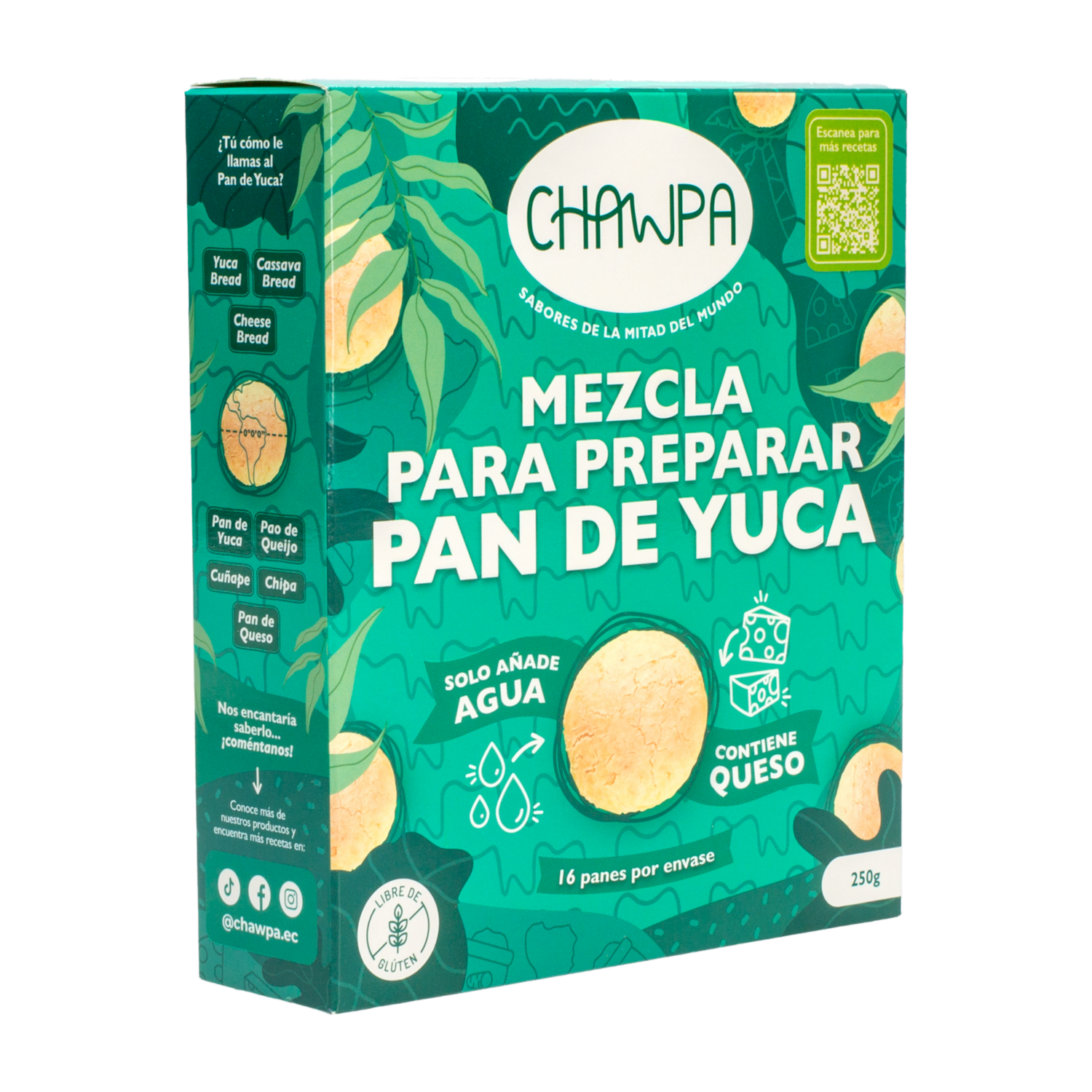 Mezcla Para Pan De Yuca Sin Gluten CHAWPA 250 G