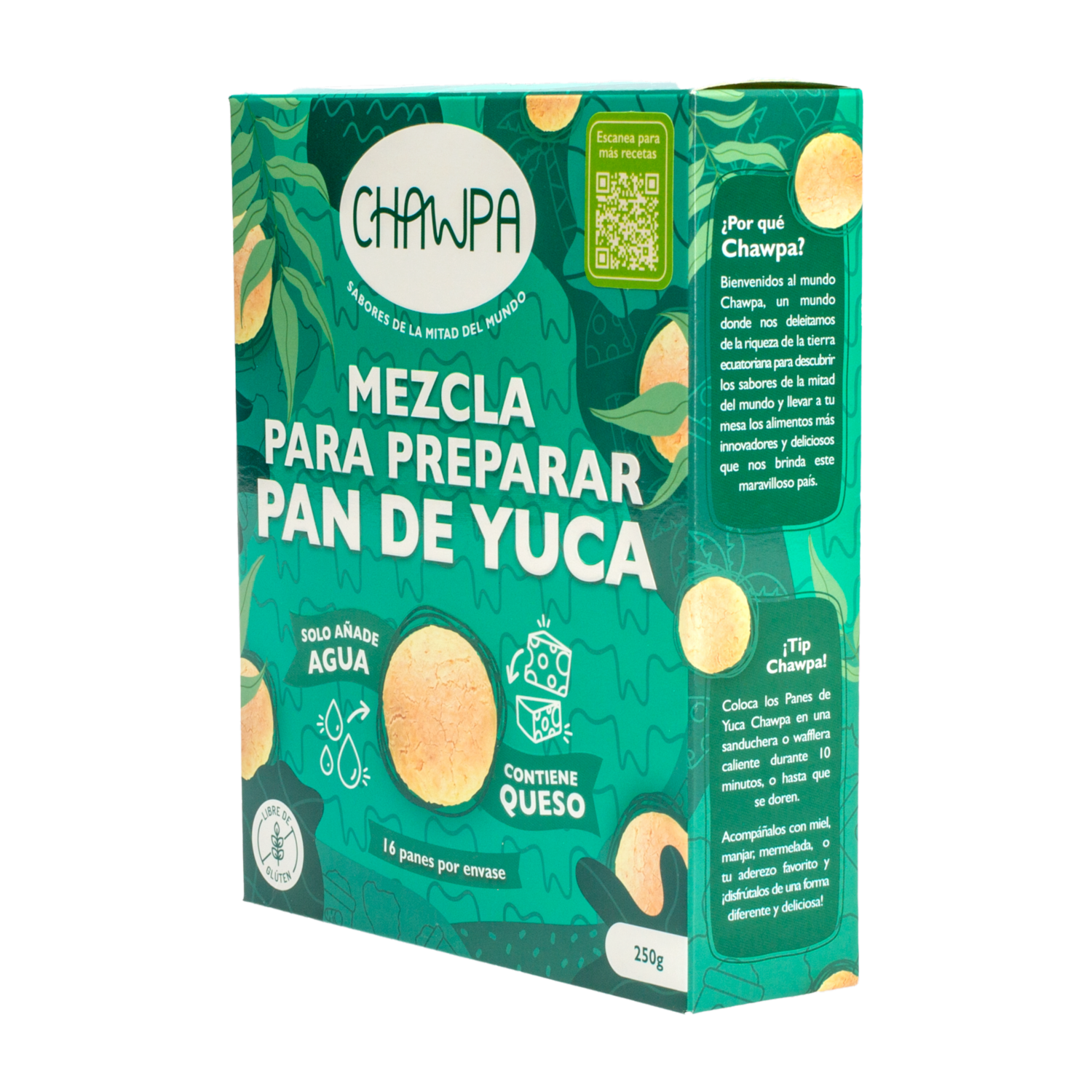 Mezcla Para Pan De Yuca Sin Gluten CHAWPA 250 G