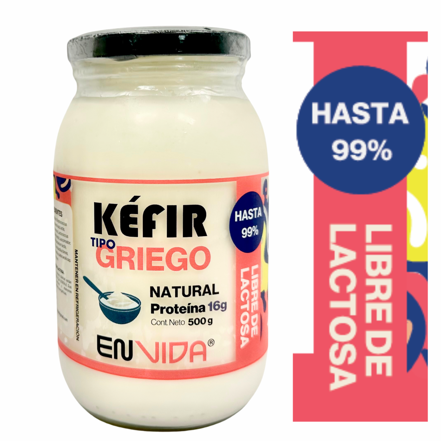 Kéfir Griego Bebida Probiótica 500 G EN VIDA ME CUIDO
