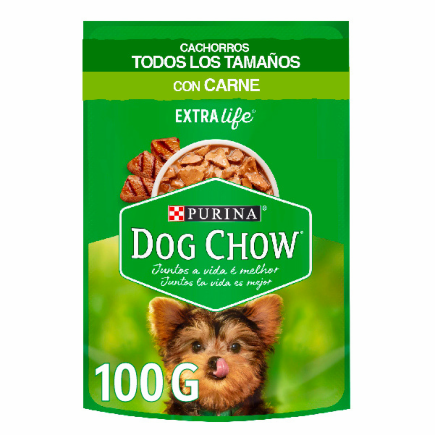 Alimento Húmedo Para Perros Cachorros Todos Los Tamaños Con Carne PURINA DOG CHOW 100 G