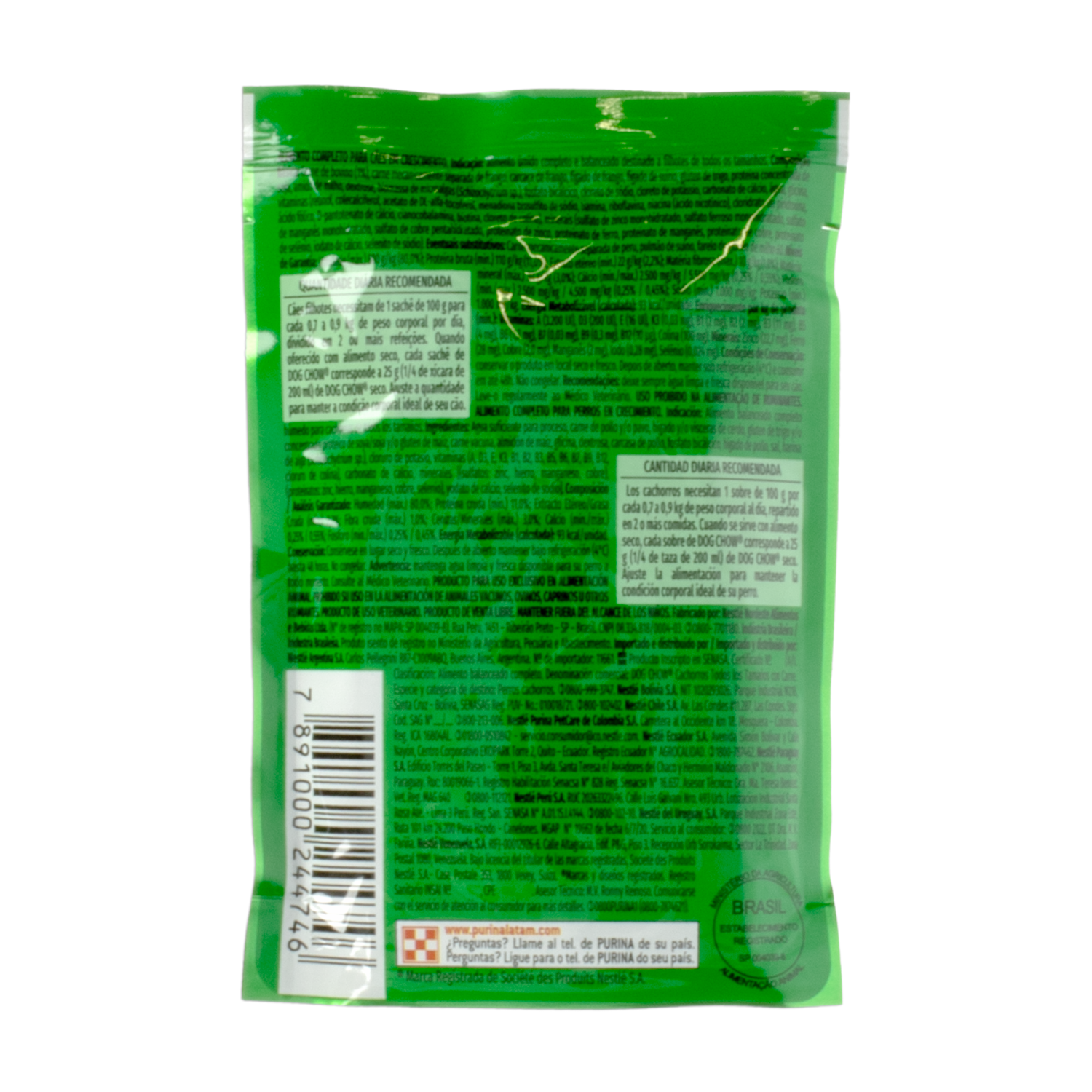 Alimento Húmedo Para Perros Cachorros Todos Los Tamaños Con Carne PURINA DOG CHOW 100 G
