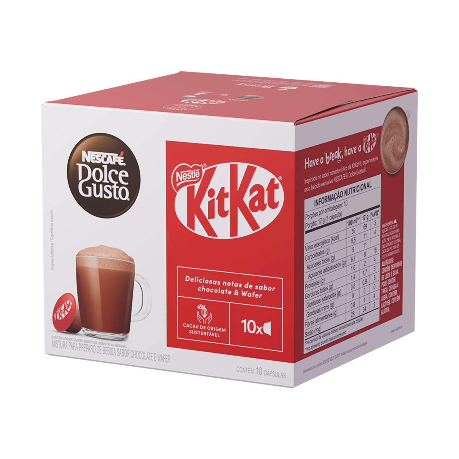 Café En Cápsulas Sabor Kit Kat NESCAFÉ DOLCE GUSTO 170 G