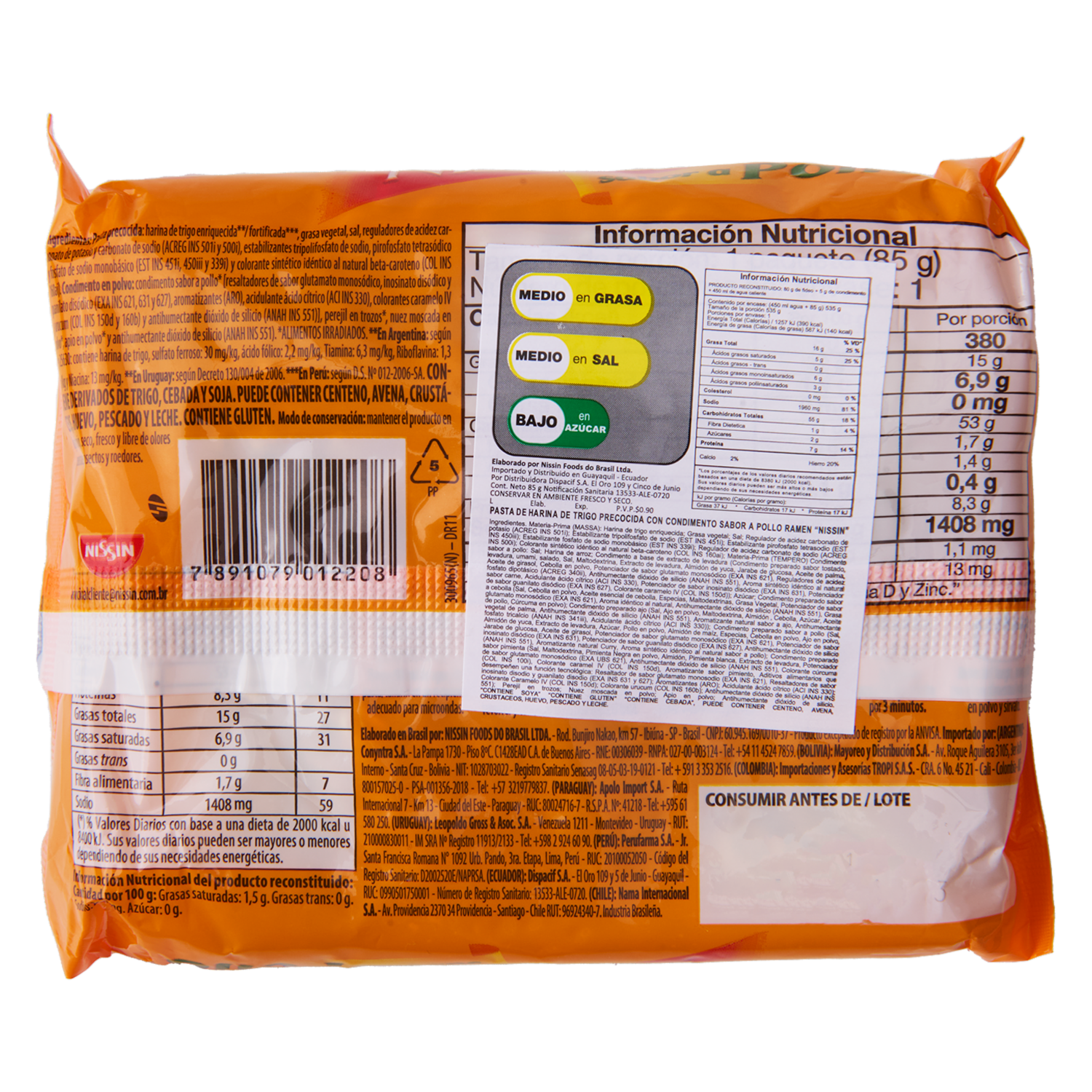 Rammen Sabor A Pollo NISSIN 85 G
