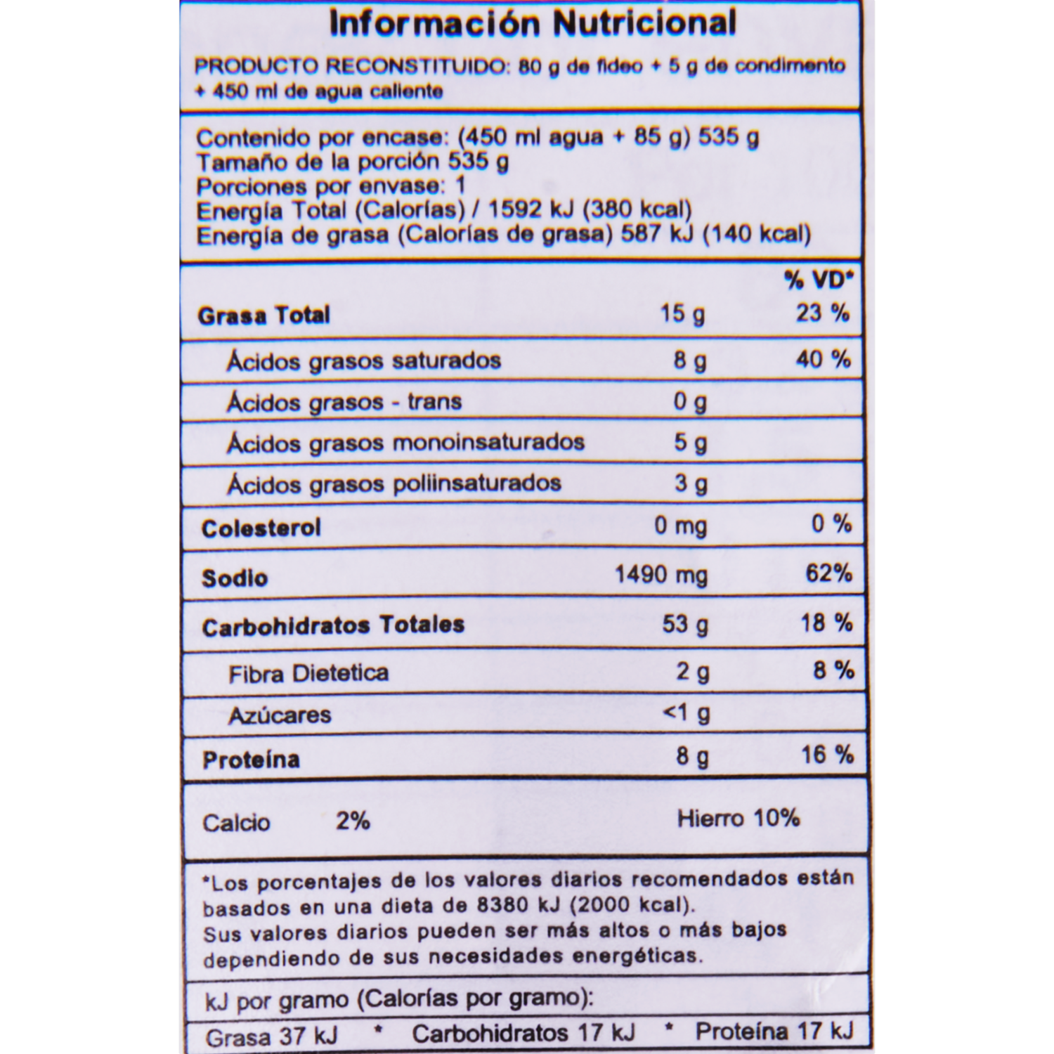 Rammen Sabor A Carne NISSIN 85 G