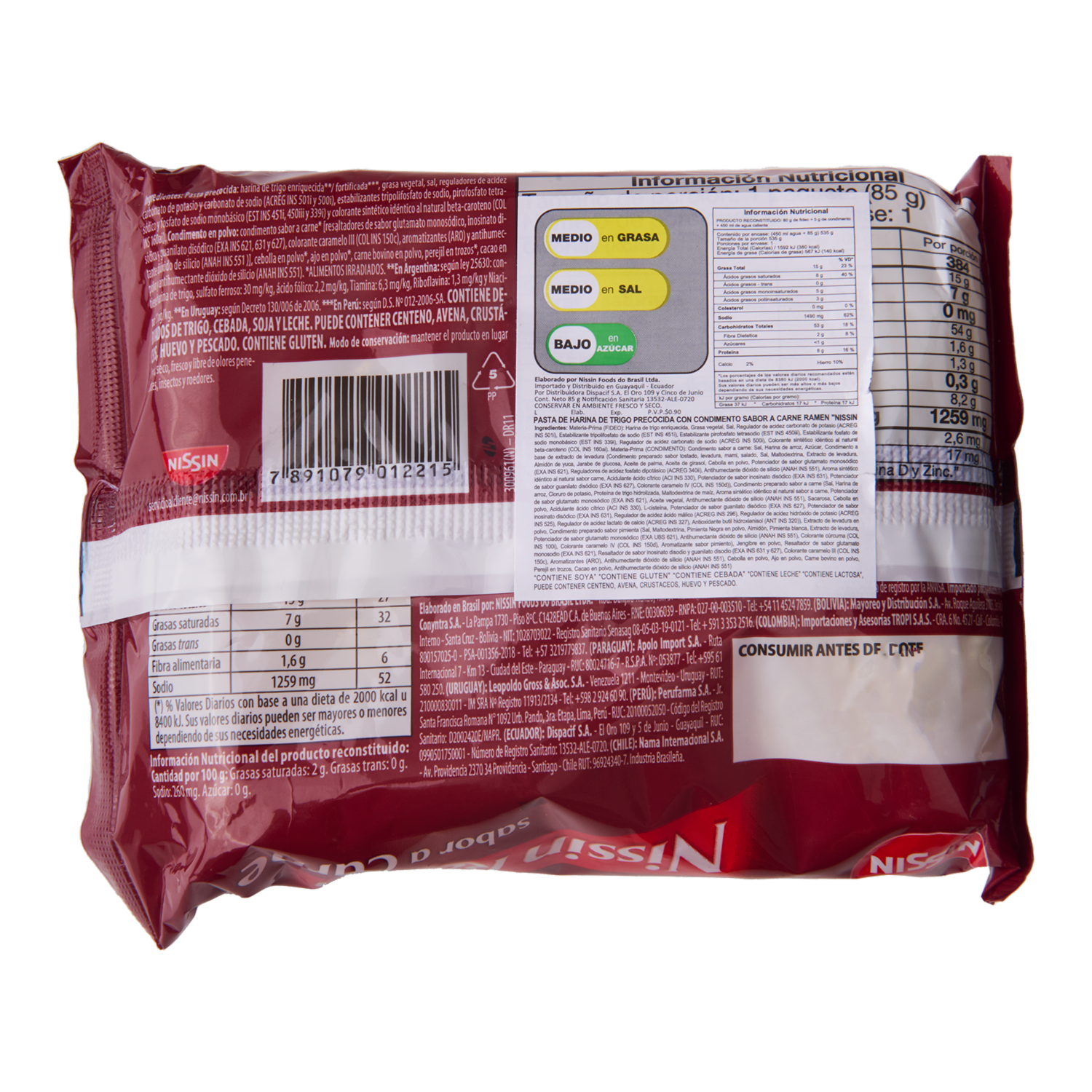 Rammen Sabor A Carne NISSIN 85 G