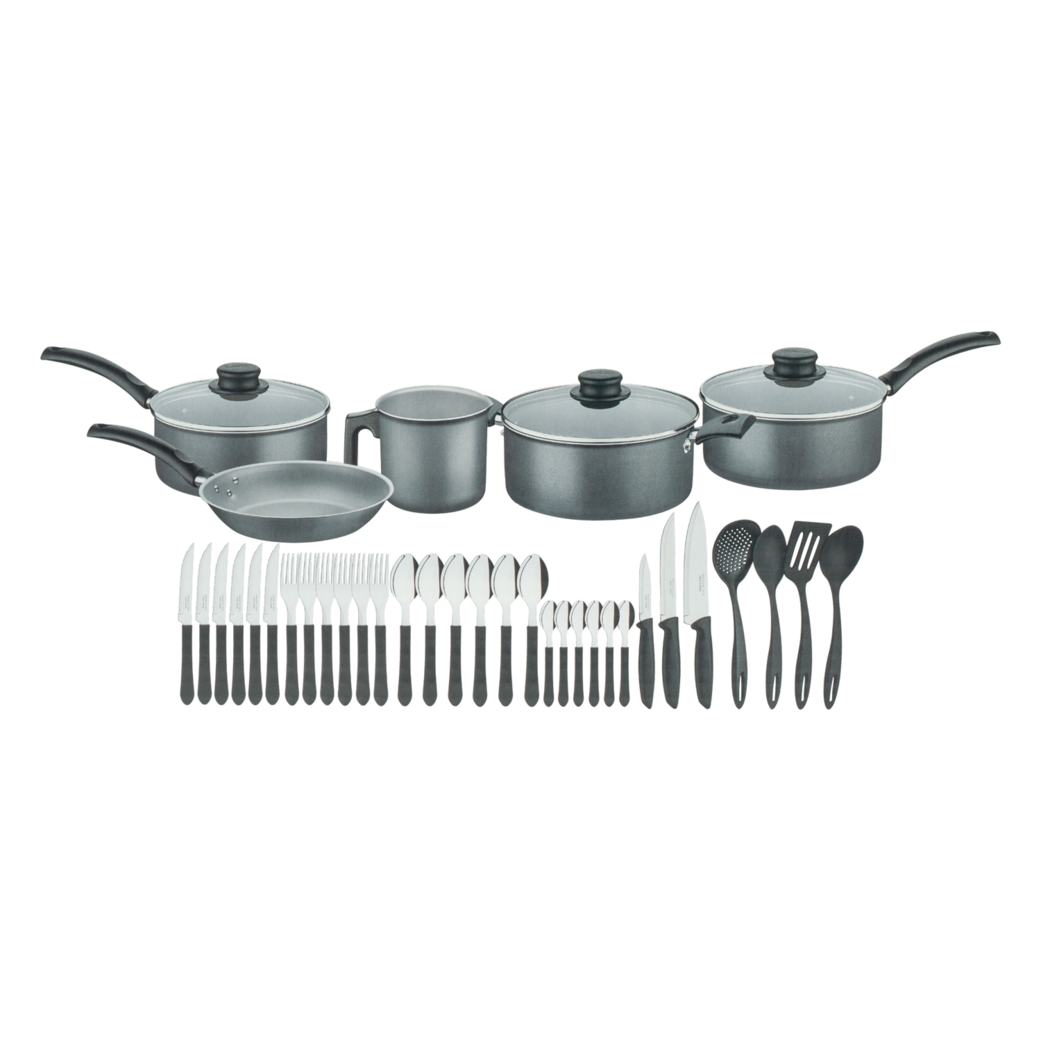 Batería De Cocina Ollas Y Utensilios TRAMONTINA 36 Piezas