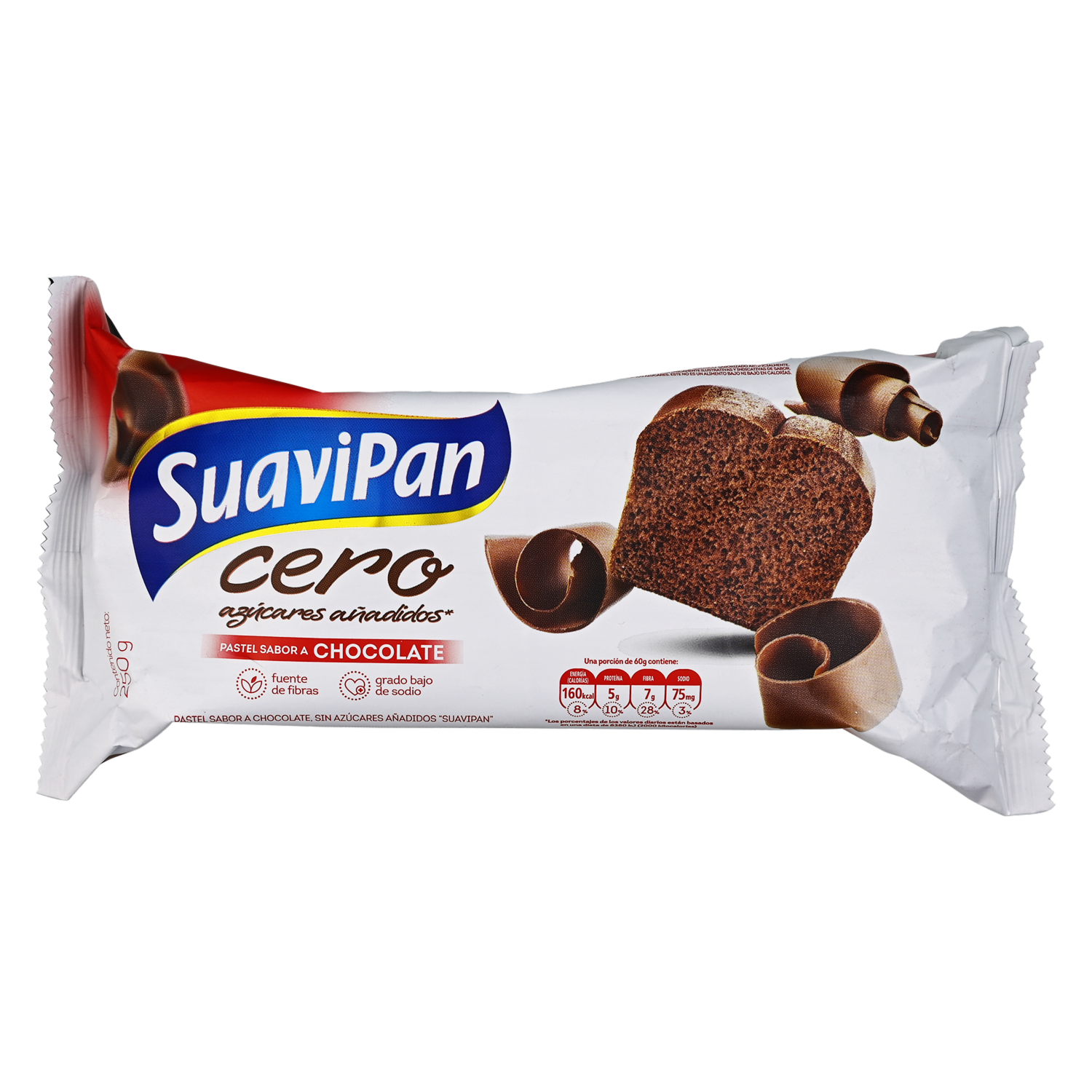 Pastel De Chocolate Sin Azúcar SUAVIPAN 250 G