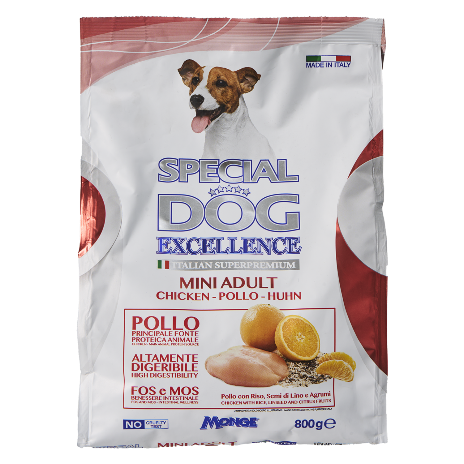 Alimento Para Perros Adultos Razas Pequeñas Con Pollo Arroz Y Frutos Cítricos EXCELLENCE 800 G