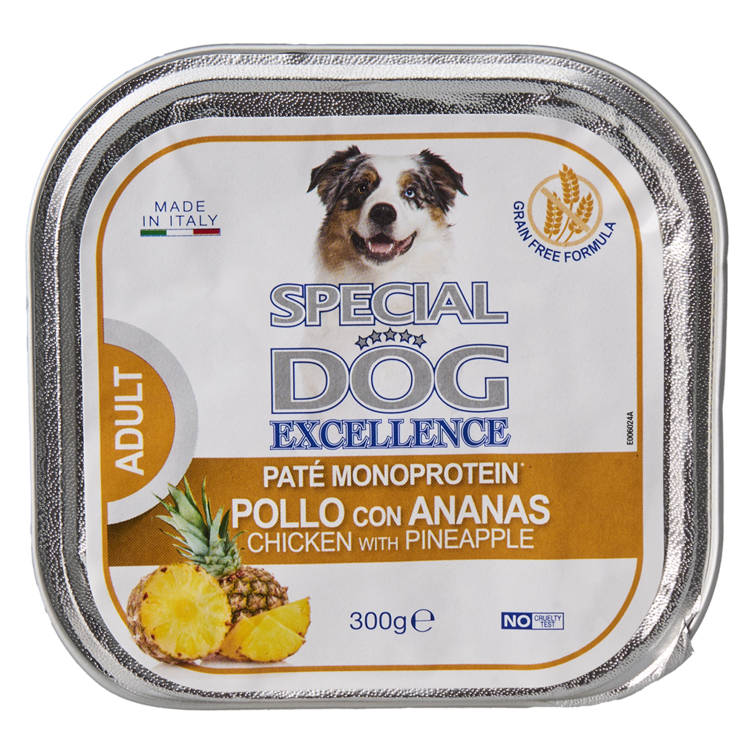 Alimento Húmedo Para Perros Adultos Pate Completo De Pollo Con Piña EXCELLENCE 300 G