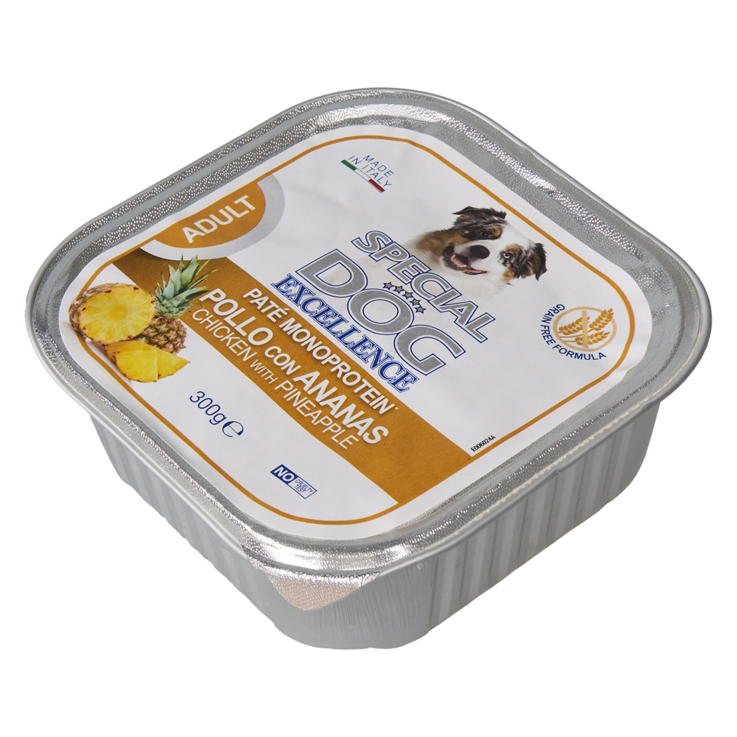 Alimento Húmedo Para Perros Adultos Pate Completo De Pollo Con Piña EXCELLENCE 300 G