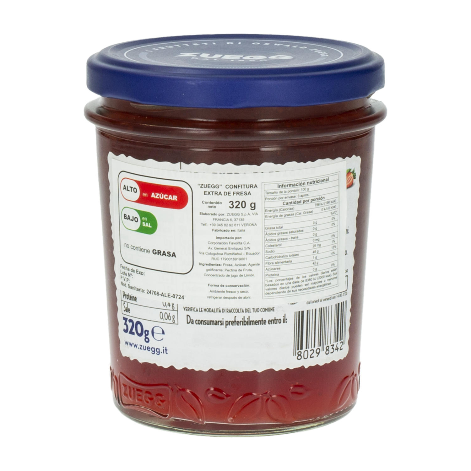 Mermelada De Fresa ZUEGG 320 G
