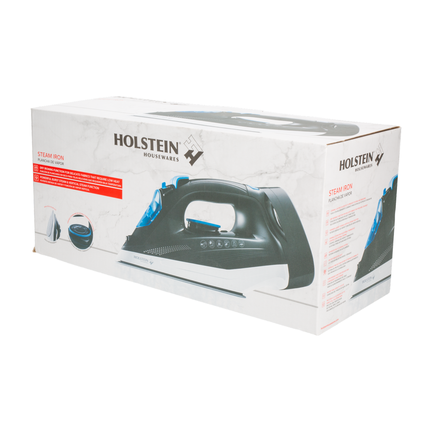 Plancha A Vapor Con Suela Antiadherente HOLSTEIN HH-09235004G