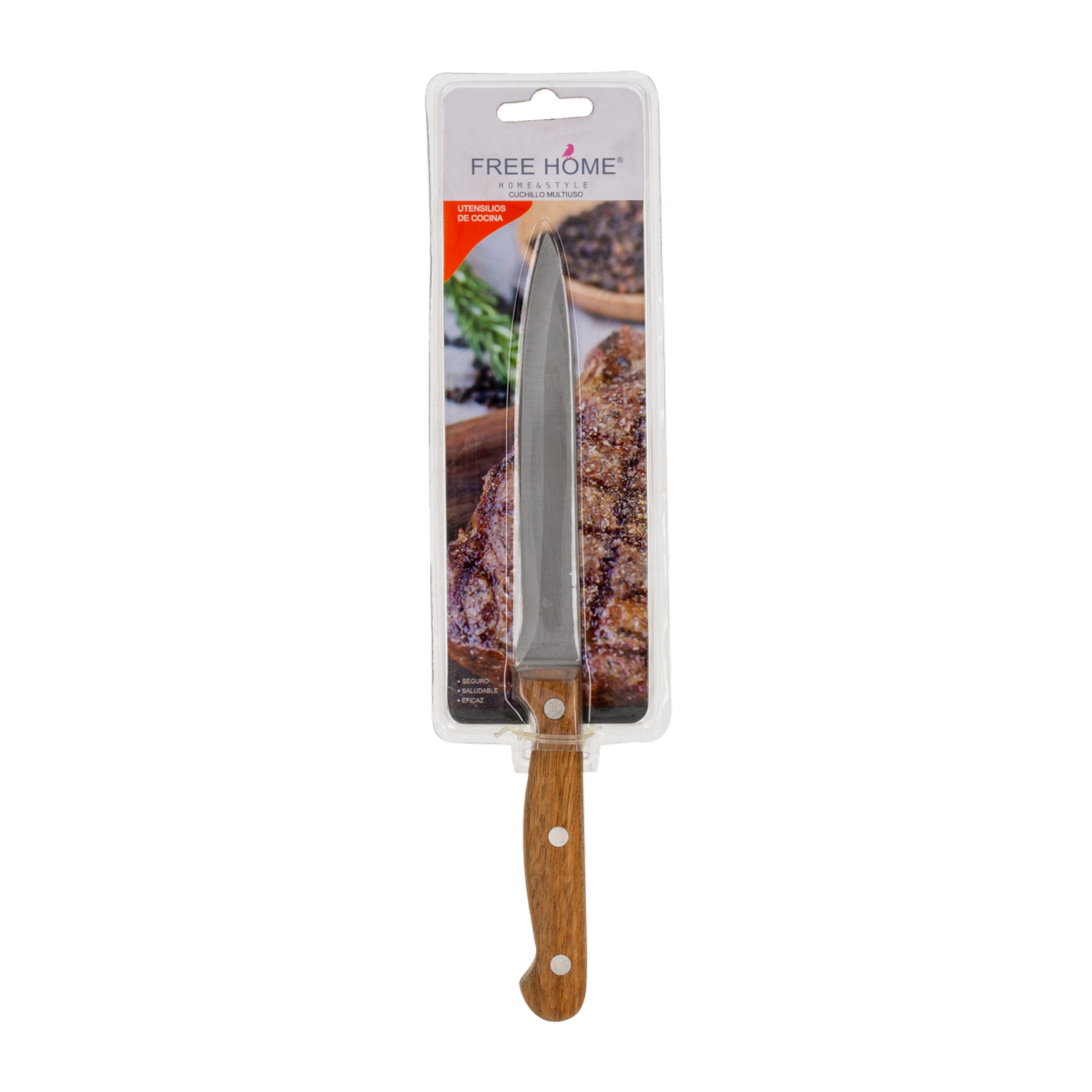 Cuchillo Utilitario Madera FREE HOME Mediano
