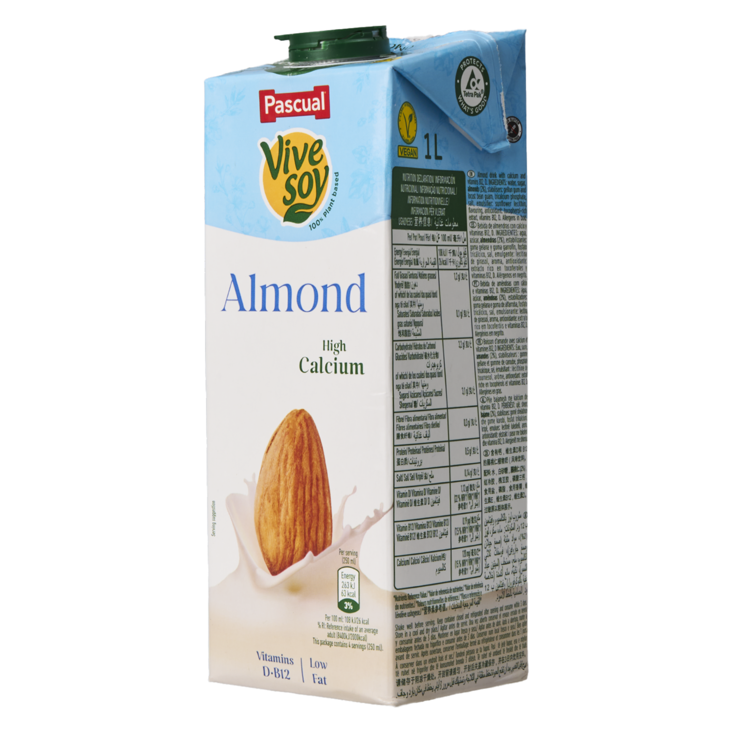 Bebida De Almendras Alta En Calcio VIVE SOY 1000 Ml