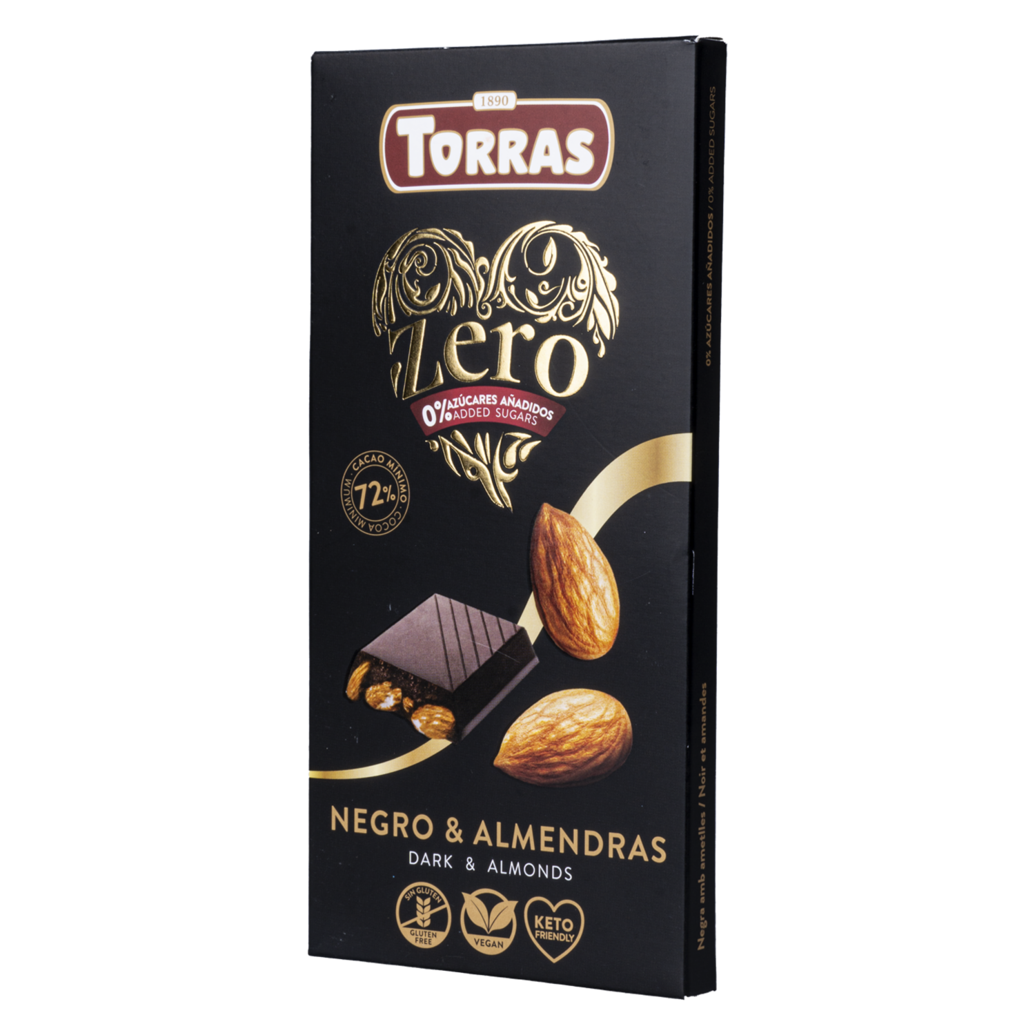 Chocolate Negro Con Almendras Sin Azúcar Añadida TORRAS 150 G
