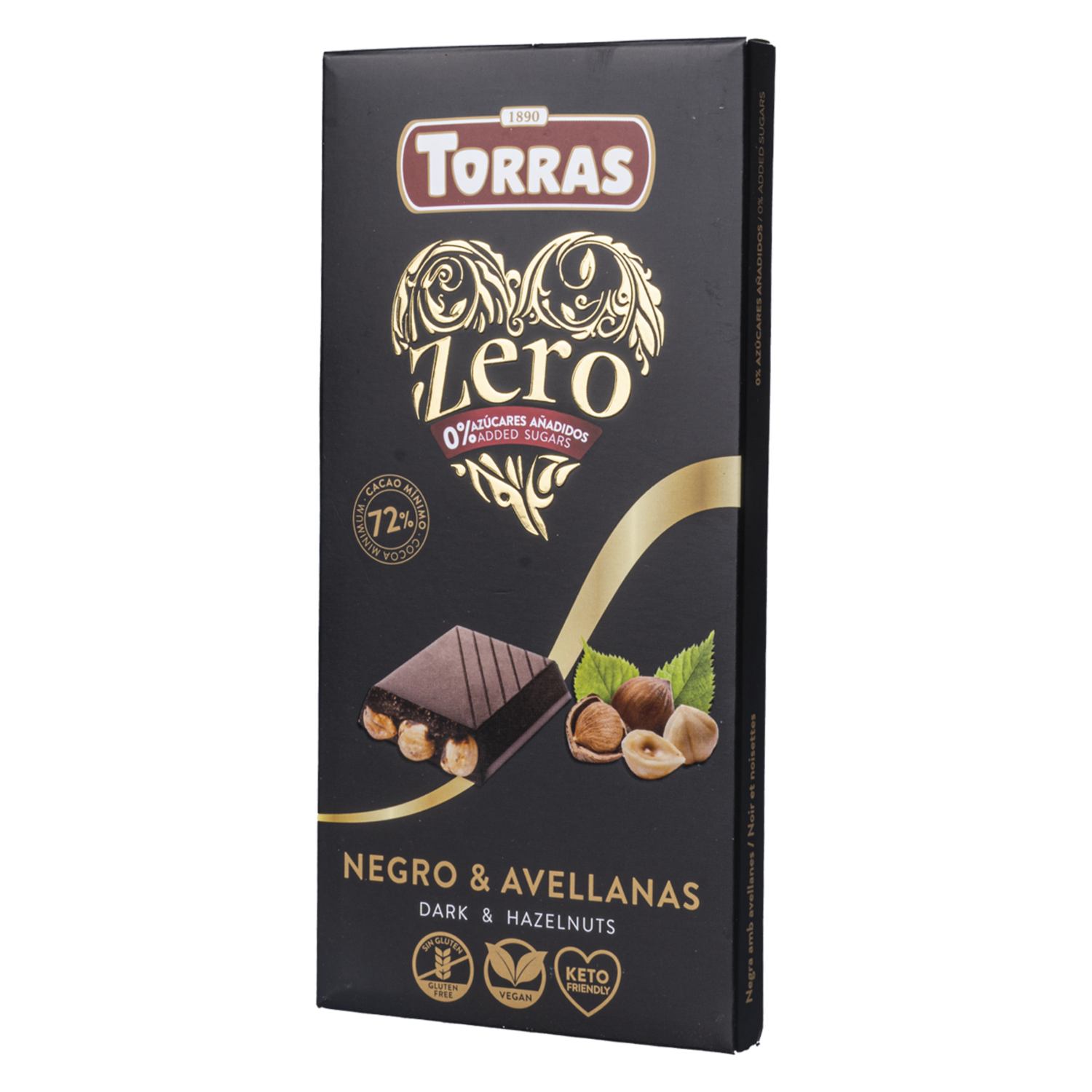 Chocolate Negro Con Avellanas Sin Azúcar Añadida TORRAS 150 G