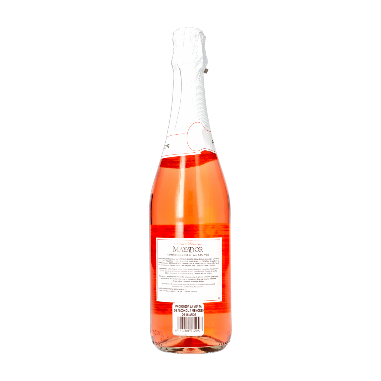 Sidra Rosada Asturiana MAYADOR 750 Ml