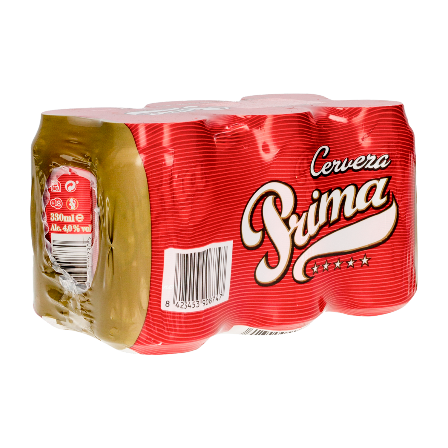 Cervezas En Lata PRIMA 6 X 330 Ml