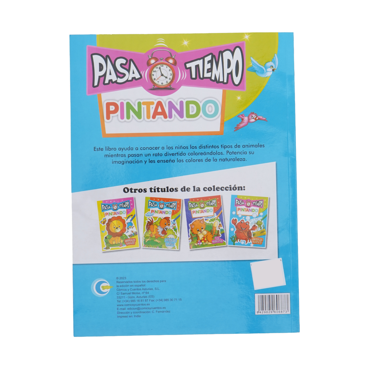 Libro Pasa Tiempo Pintando EDARSI 50 Páginas