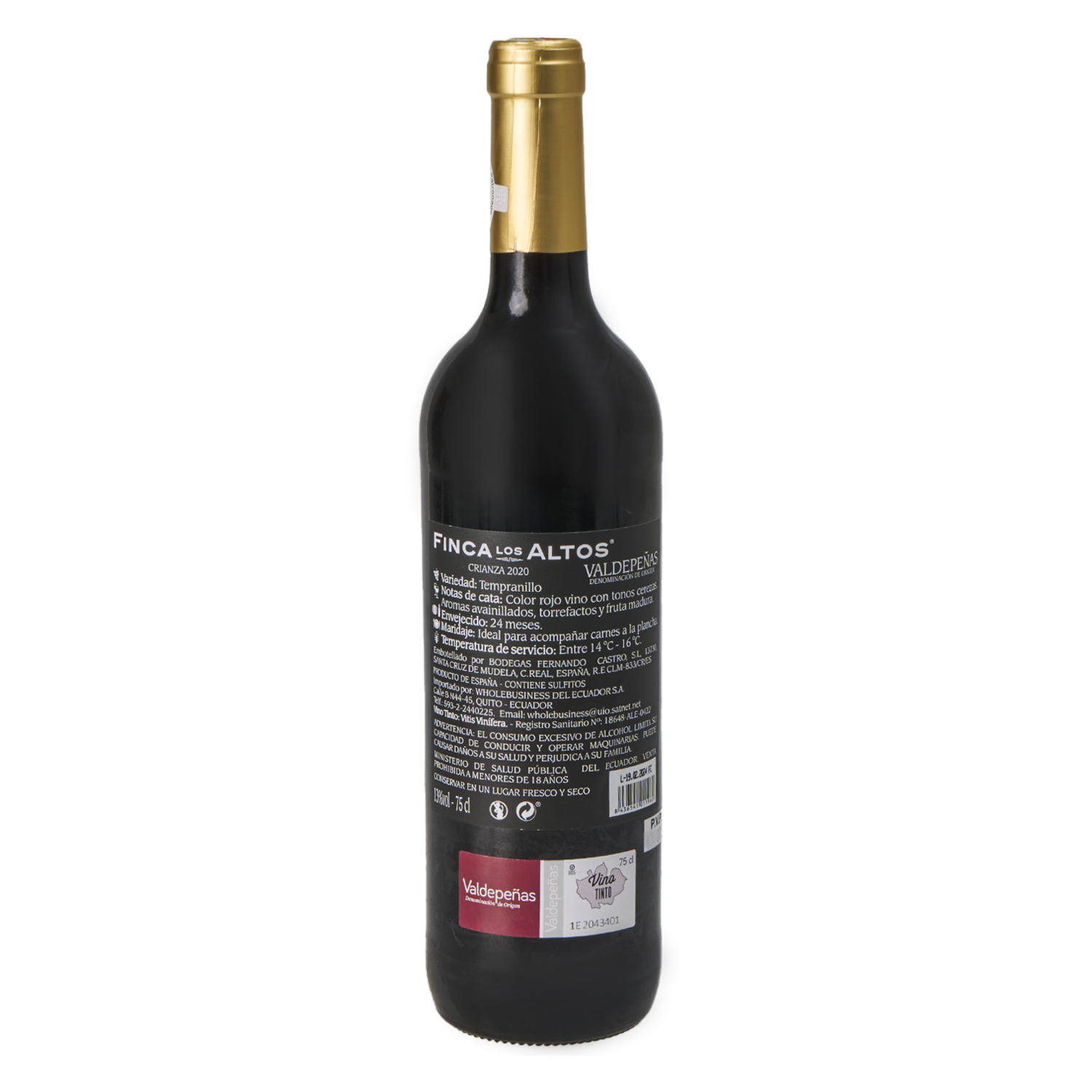 Vino Tinto Crianza 2020 FINCA LOS ALTOS 750 Ml
