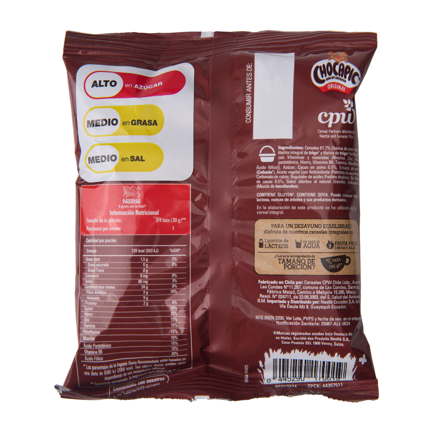 Cereal En Hojuelas Sabor A Chocolate CHOCAPIC 30 G