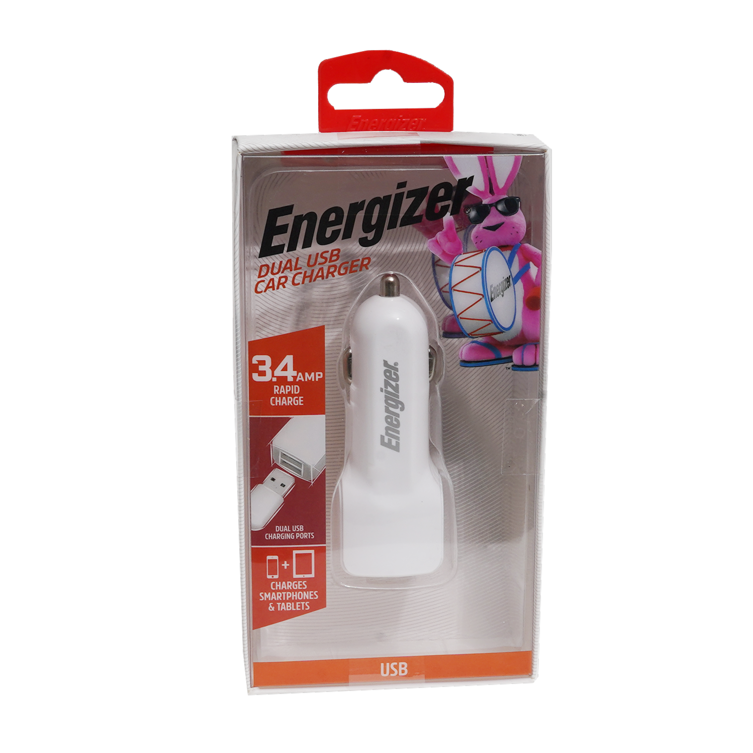 Cargador Para Auto 3,4 Amperios ENERGIZER Dual USB