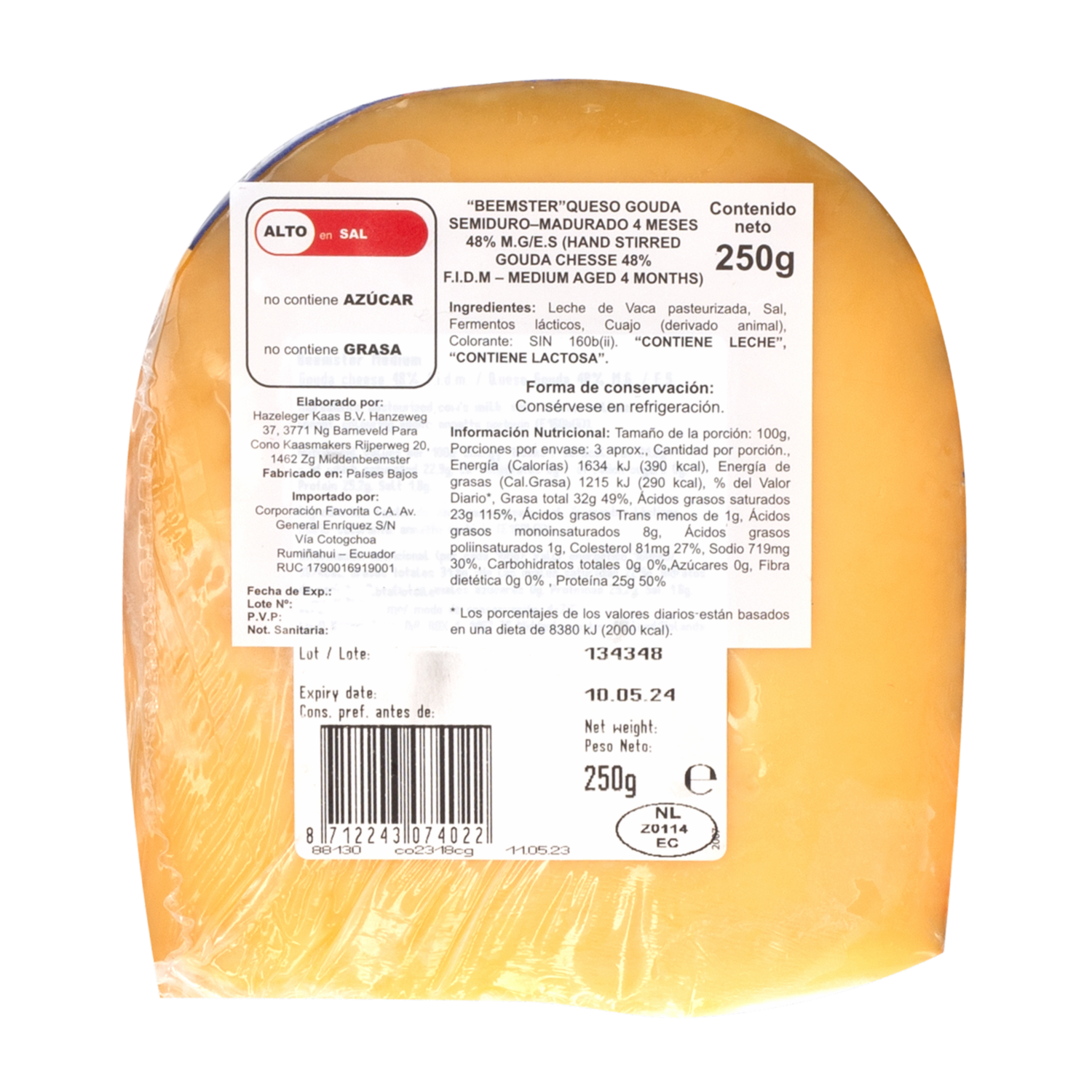 Queso Gouda Mediano BEEMSTER 250 G