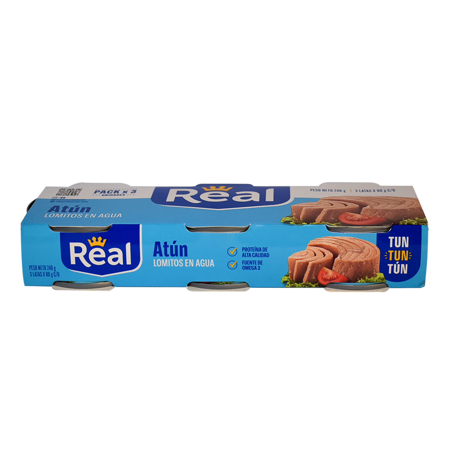Atún Lomitos En Agua REAL 3 X 80 G