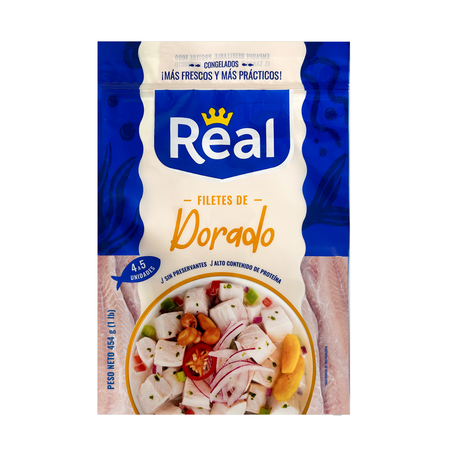 Dorado Congelado Filetes REAL 454 G