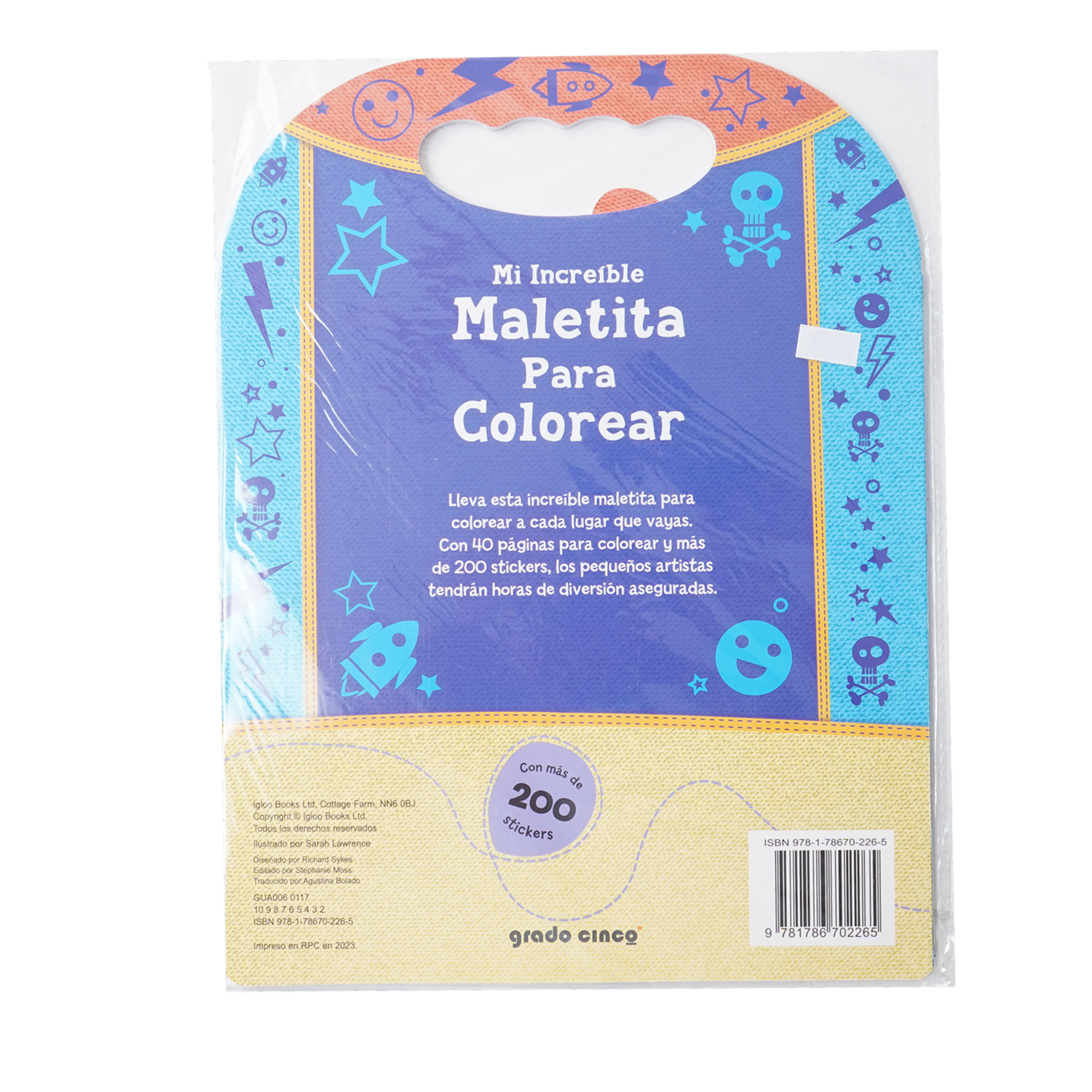 Libros Mi Increíble Maleta Para Colorear+Estickers LATINBOOKS 45 Páginas