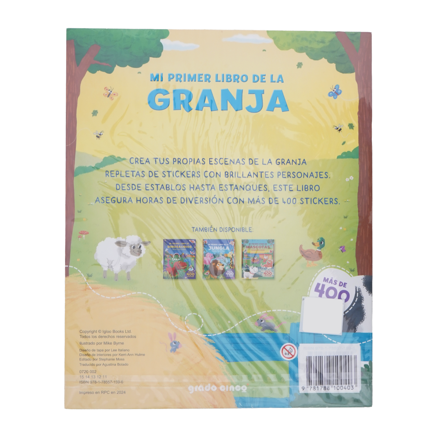 Libro Animales De La Granja+Stieckers LATINBOOKS 45 Páginas