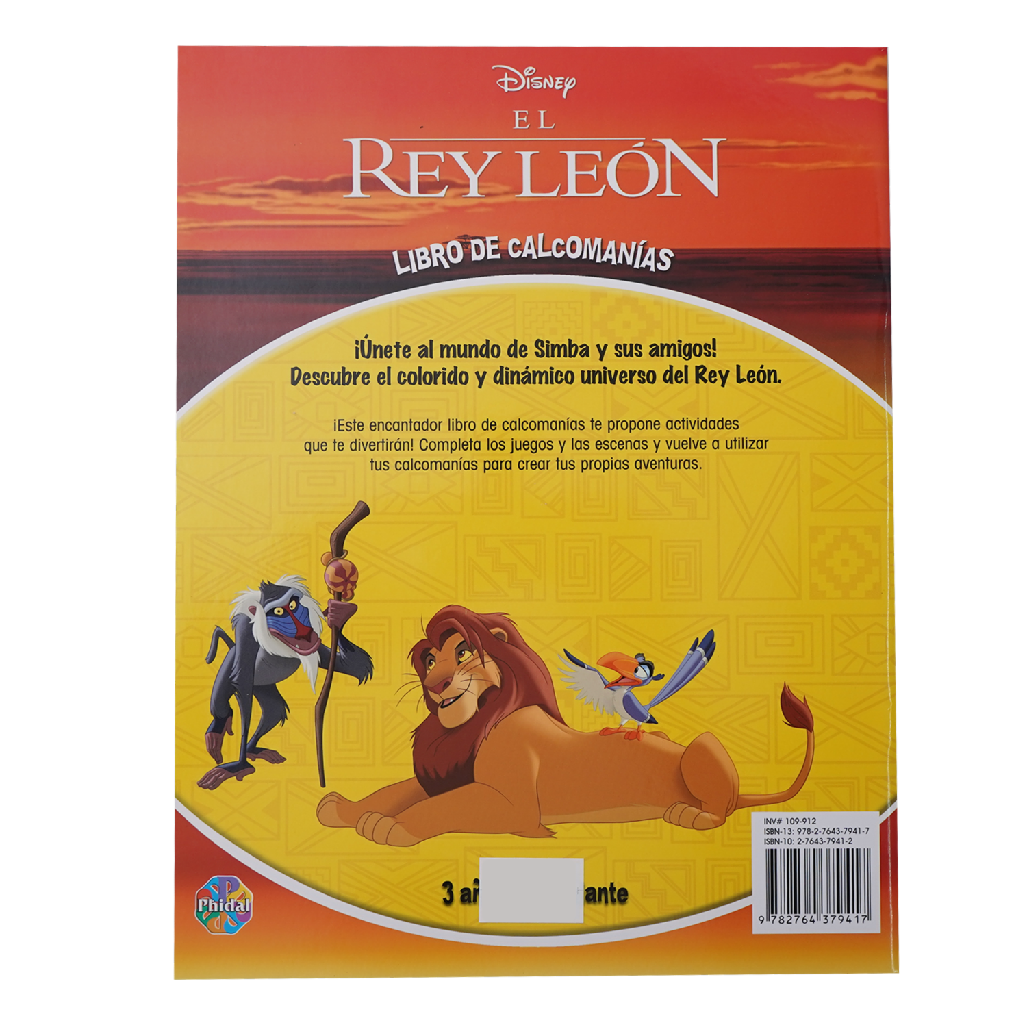 Libros Disney Rey Leon Libro De Calcomanías DISNEY 16 Páginas