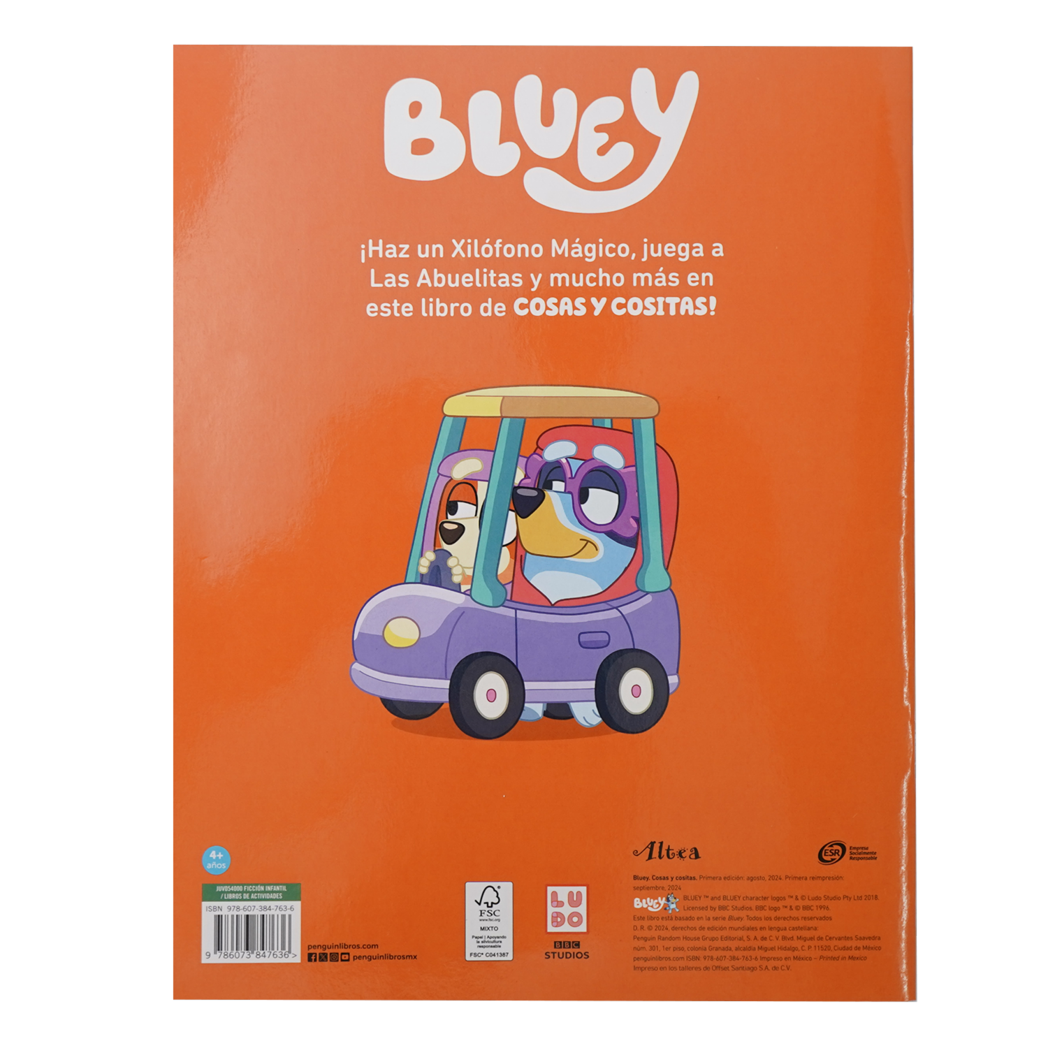 Libros Bluey Cosas Cositas DISNEY 25 Páginas
