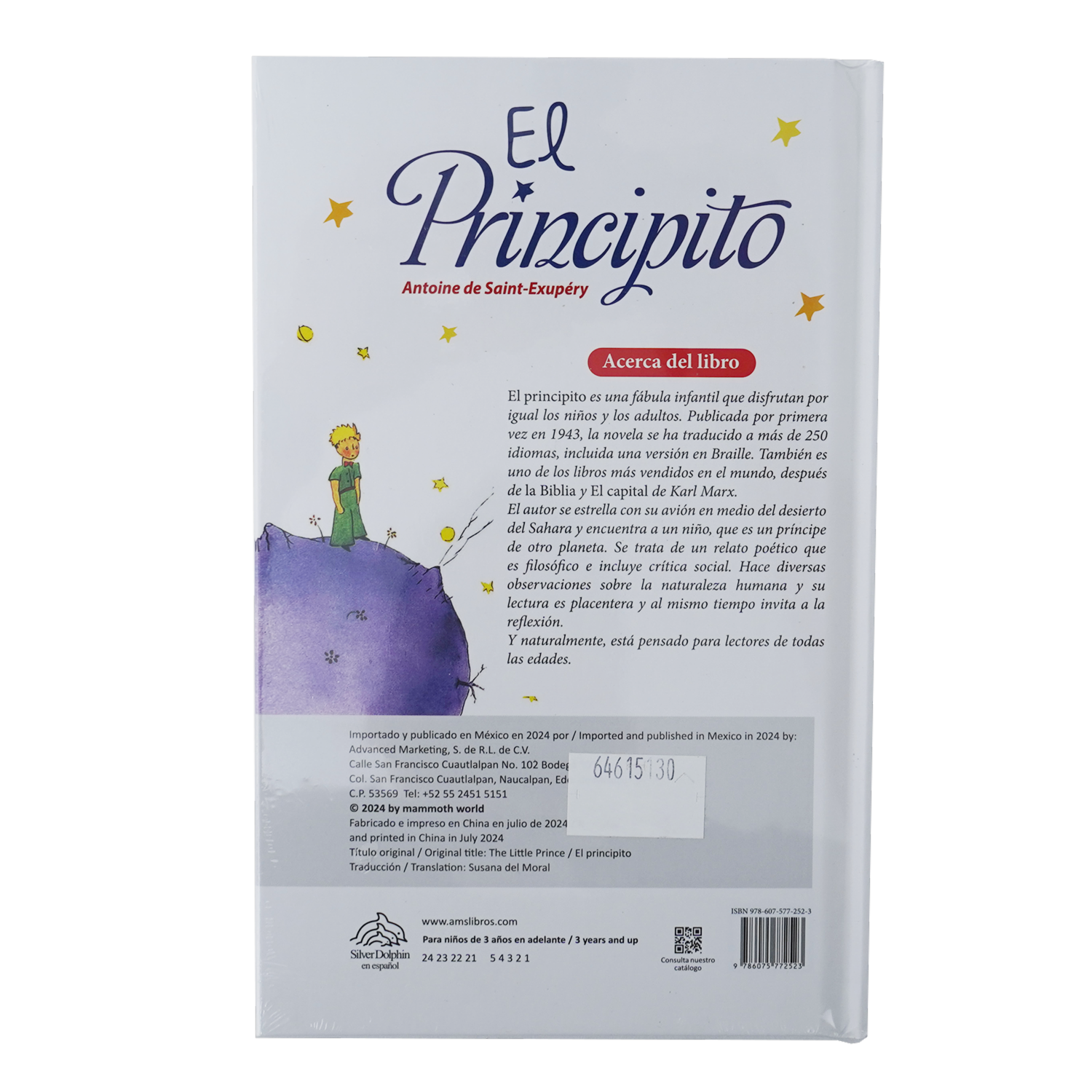 Libro El Principito SILVER DOLPHIN 70 Páginas