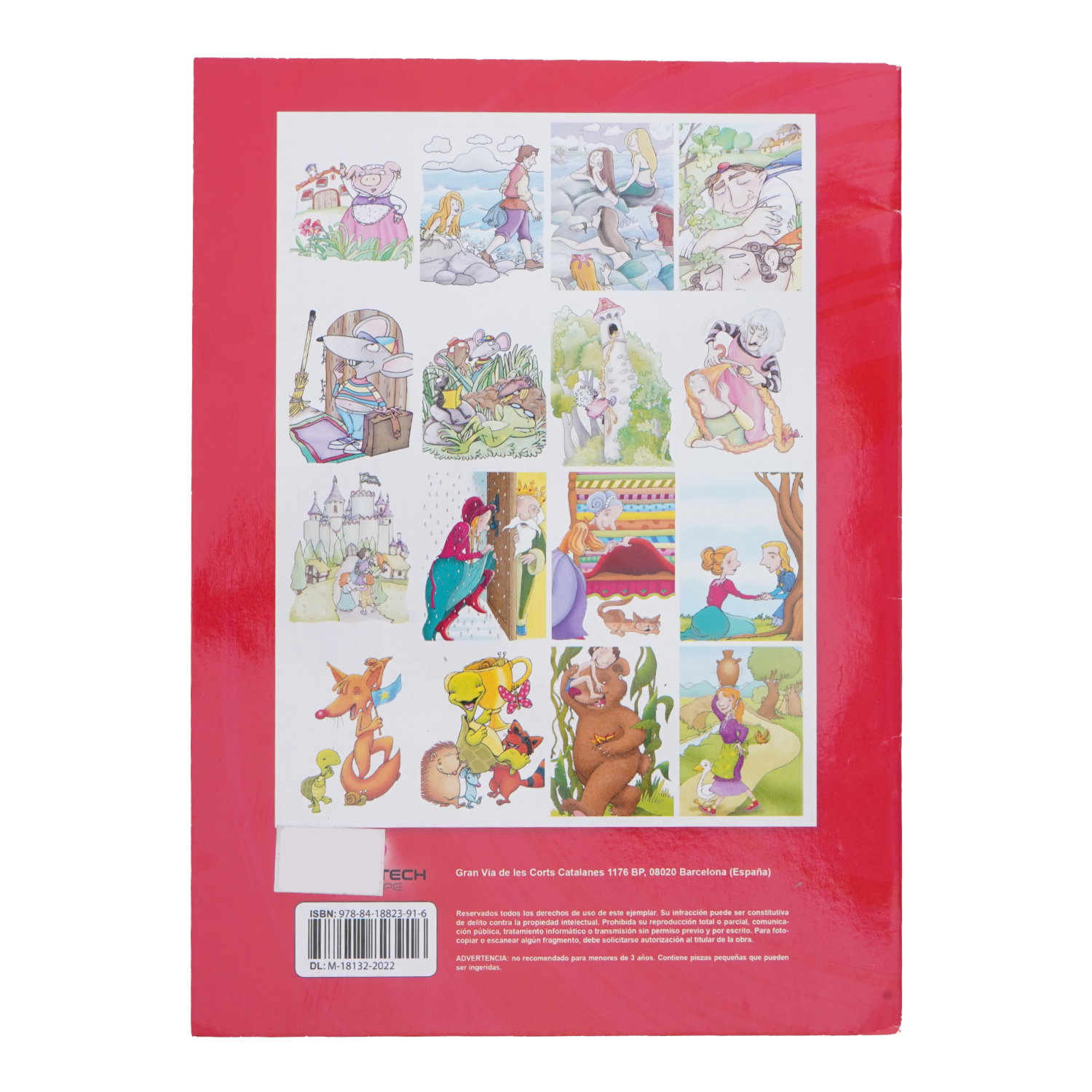 Libro Coloreo Cuentos De Siempre Rojo CONECTA 16 Páginas
