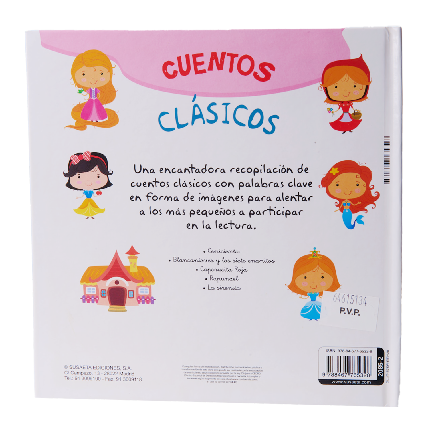Libro Cuentos Clásicos 5 Cuentos Con Pictogramas SUSAETA 35 Páginas