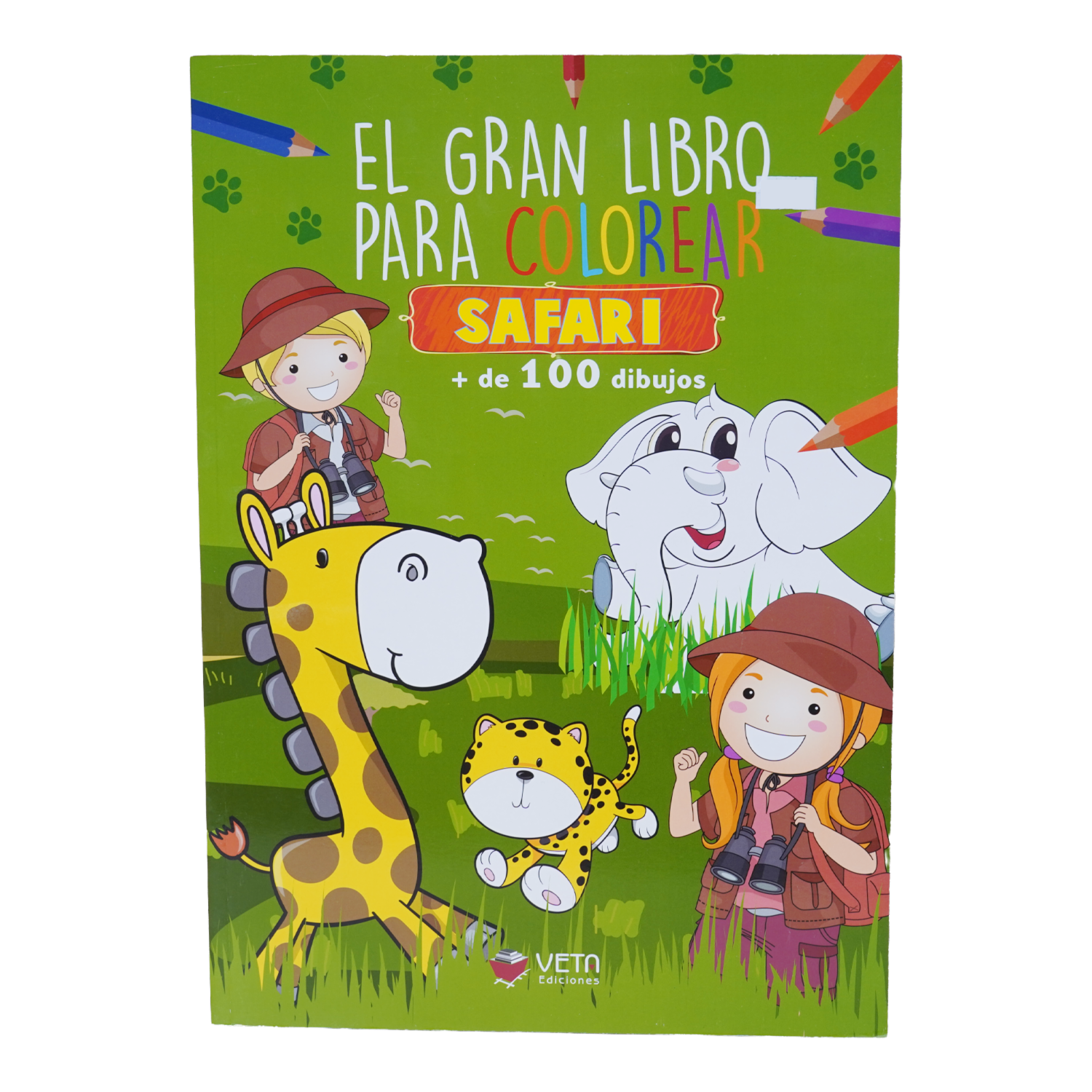Libro Safari Grab Libro Para Colorear VETA EDICIONES 96 Páginas