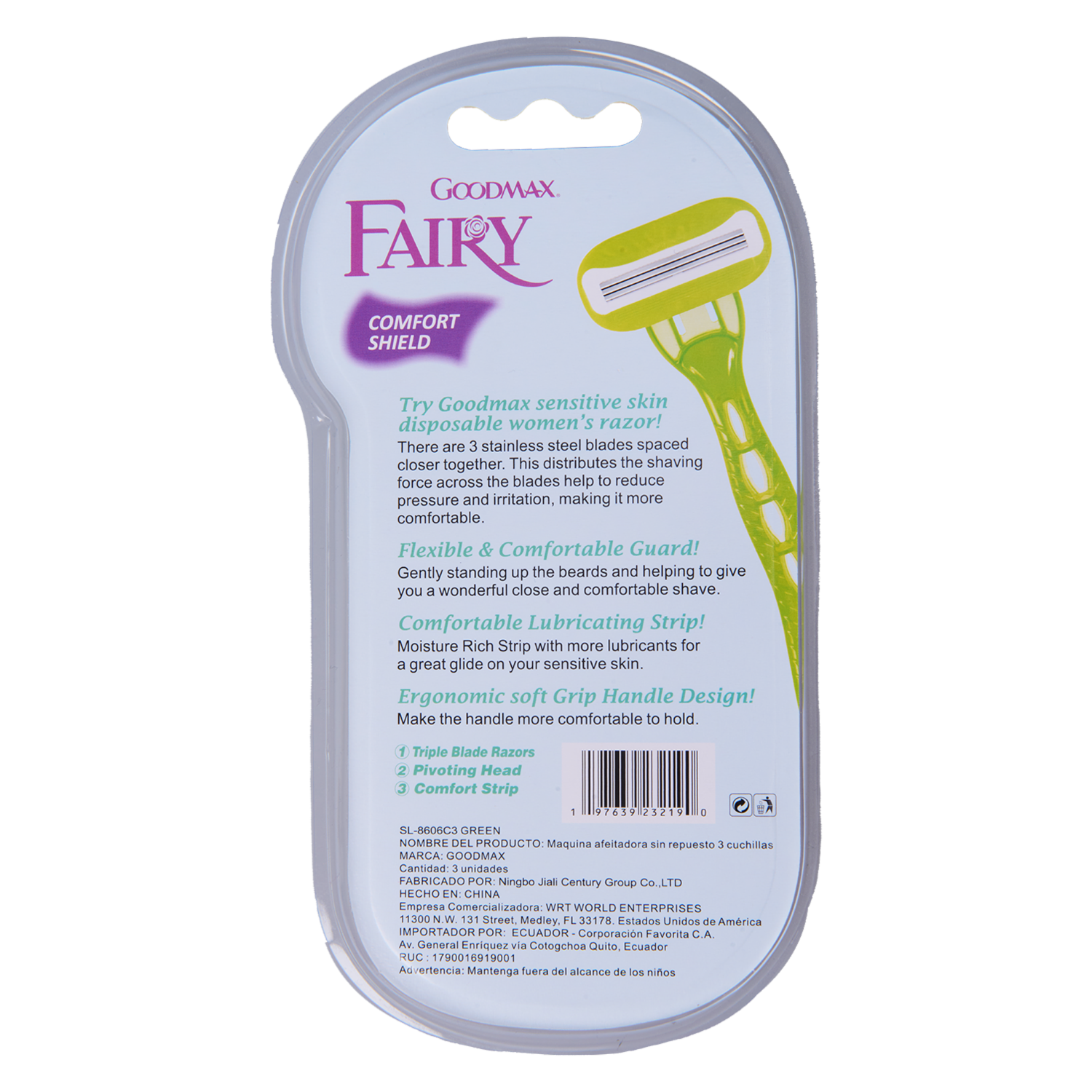 Razuradora Desechable Con Aloe GOODMAX 3 Piezas