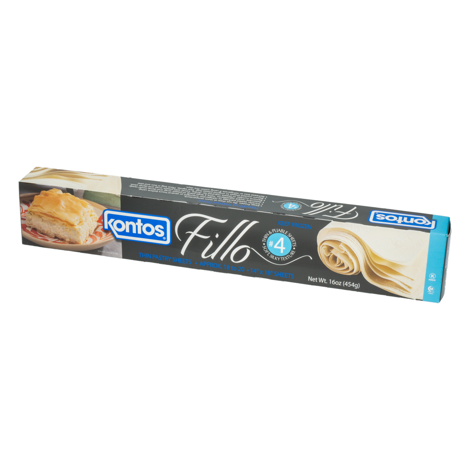 Masa Filo Láminas Nro. 4 KONTOS 454 G