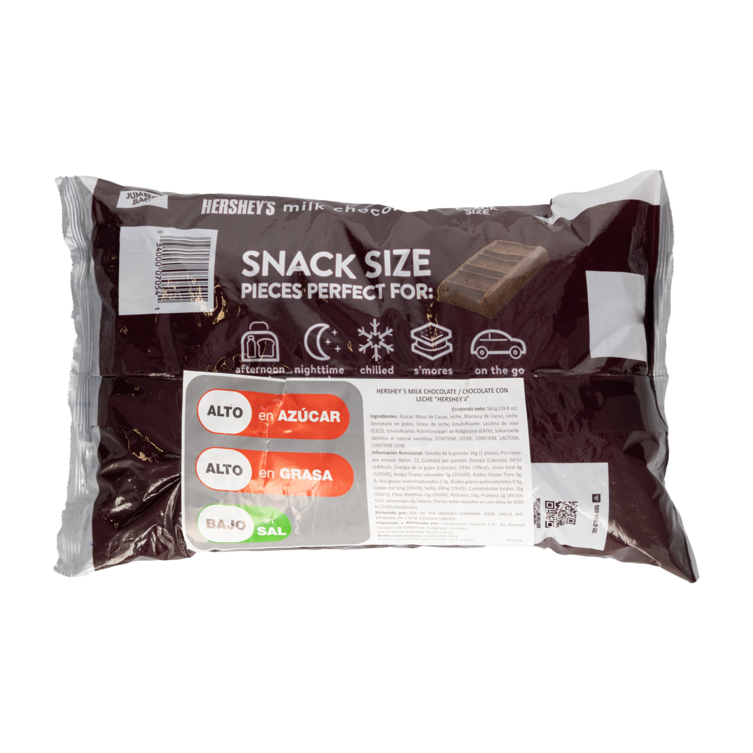 Chocolate Con Leche Snack Size HERSHEY’S 561 G