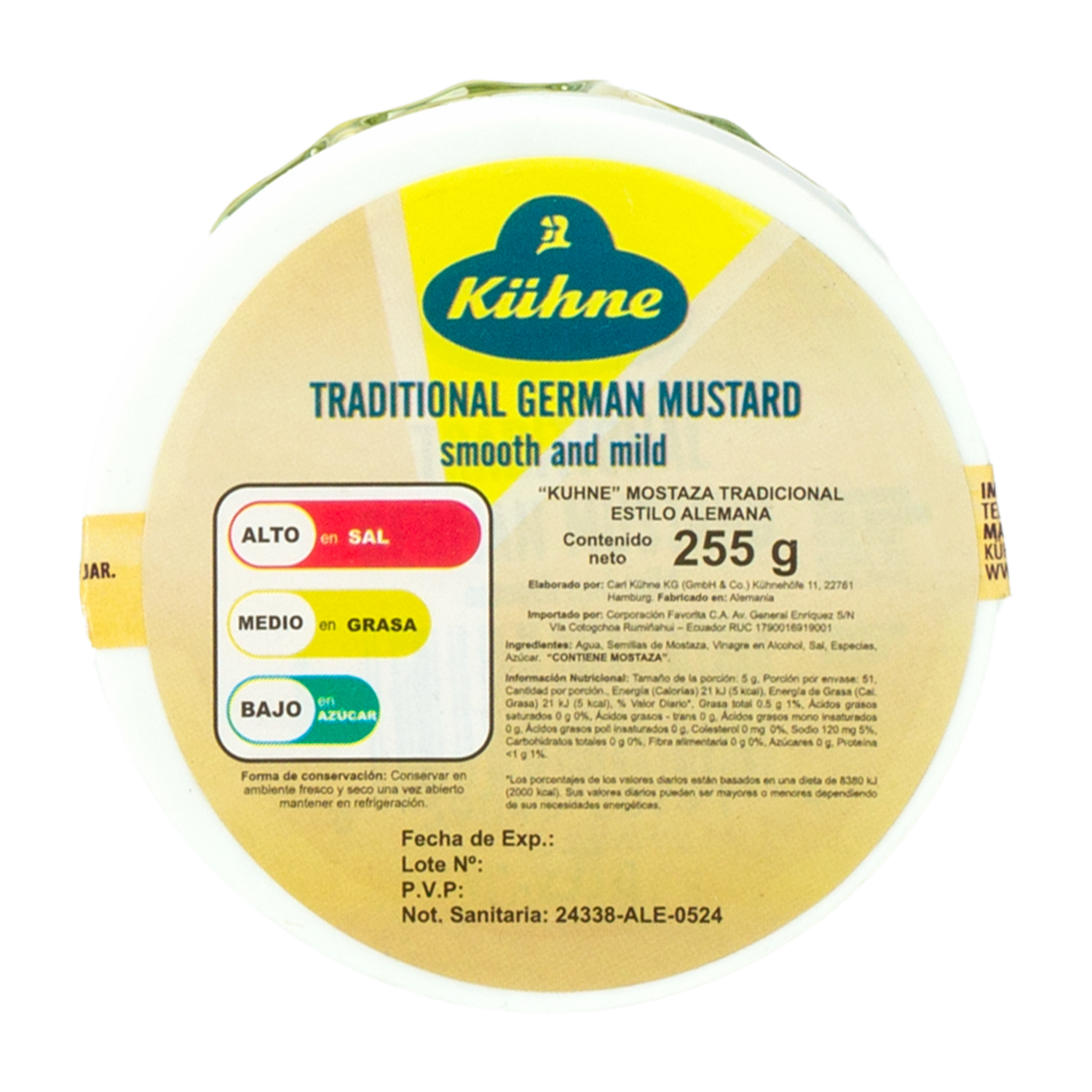 Mostaza Estilo Alemana KÜHNE 255 G