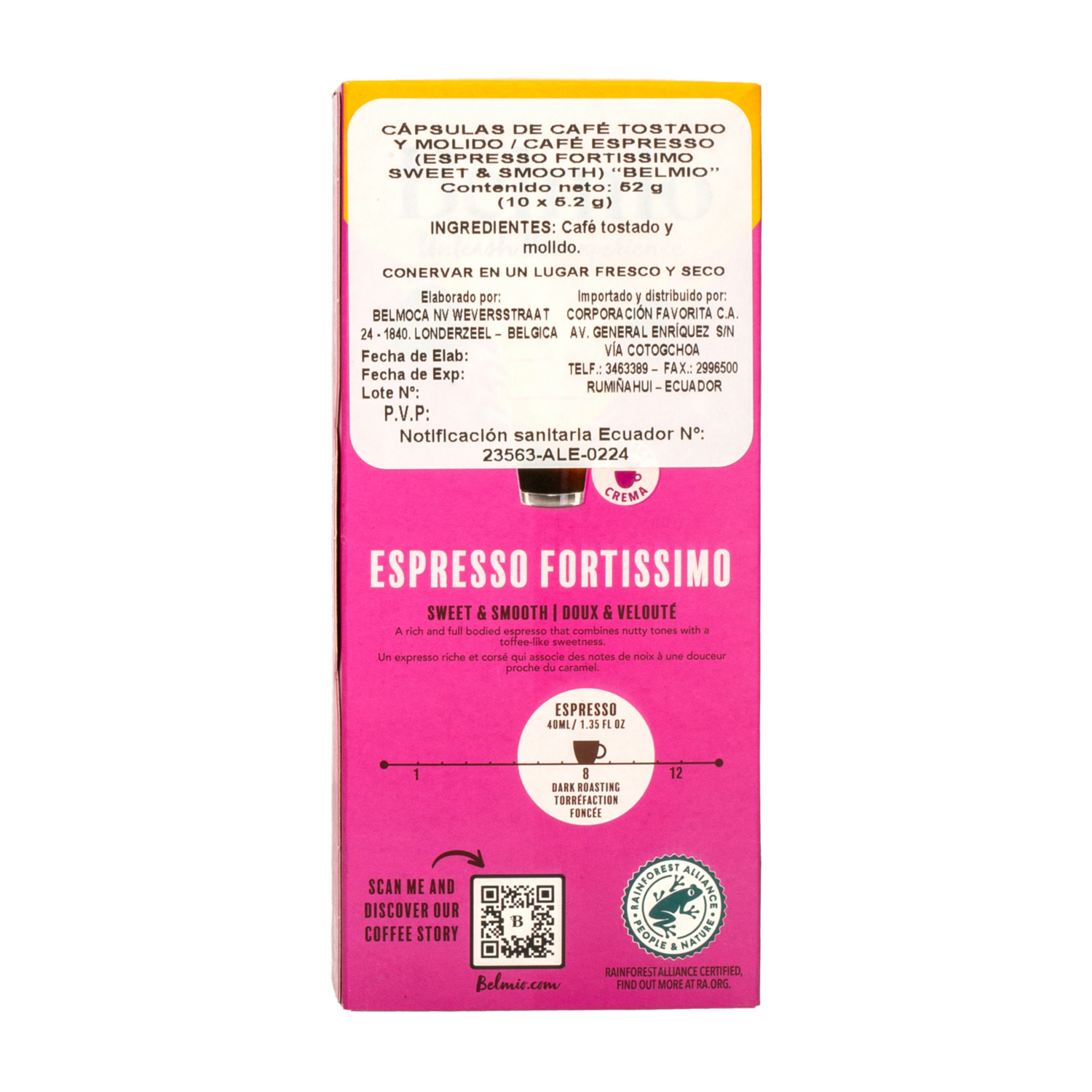 Café En Cápsulas Expresso BELMIO 52 G