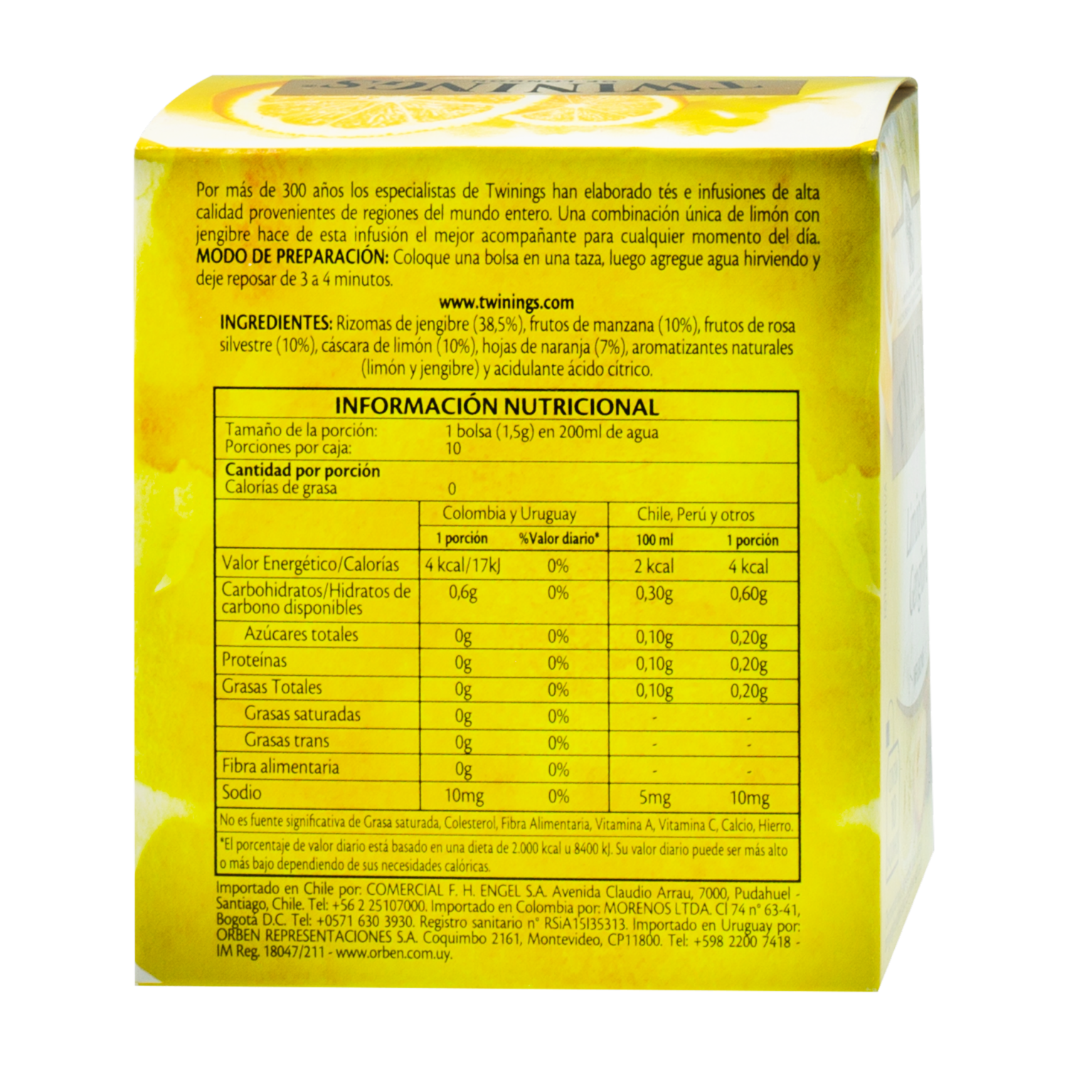 Té Limón Y Jengibre TWININGS 15 G