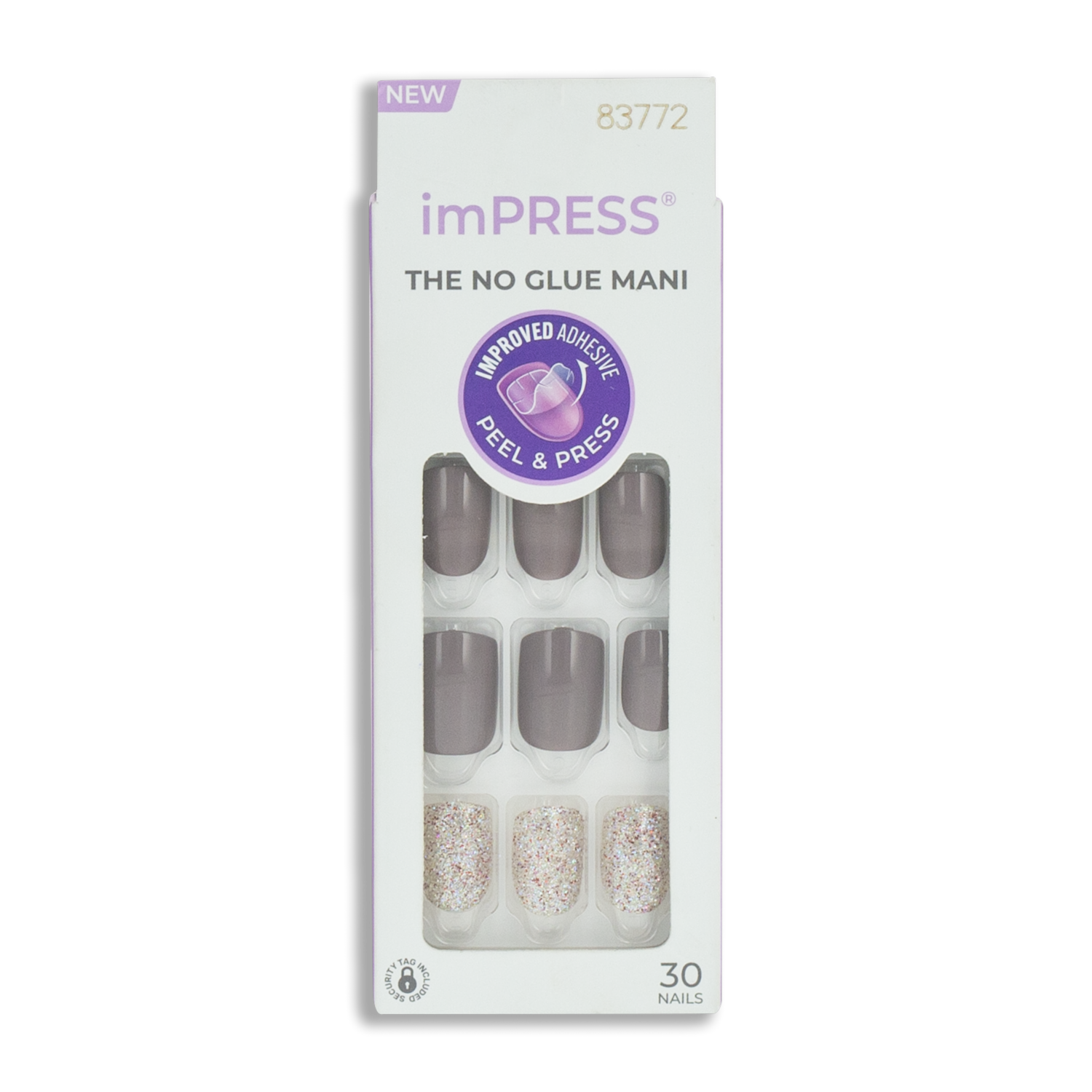 Uñas Postizas Puntos Rosa IMPRESS X 30 Uds