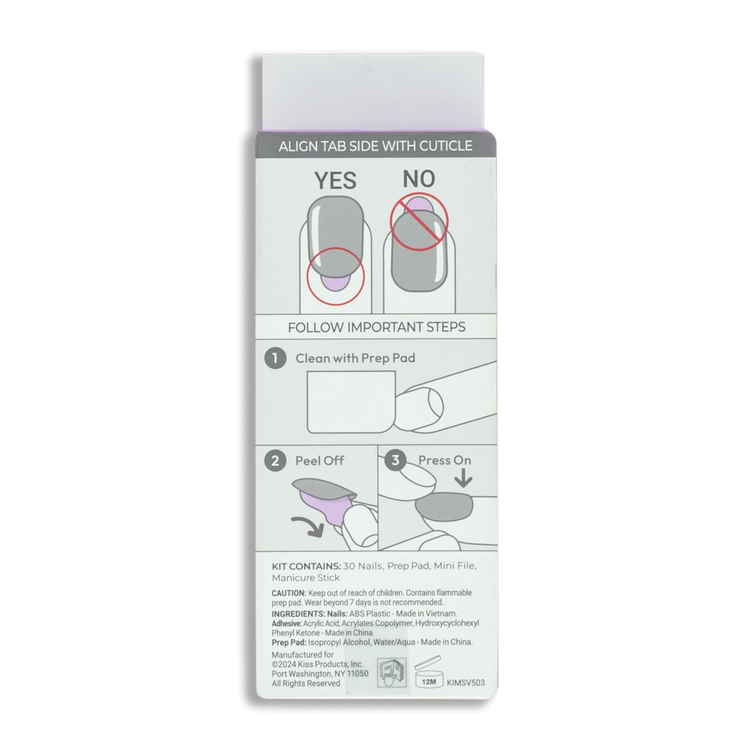 Uñas Postizas Puntos Rosa IMPRESS X 30 Uds