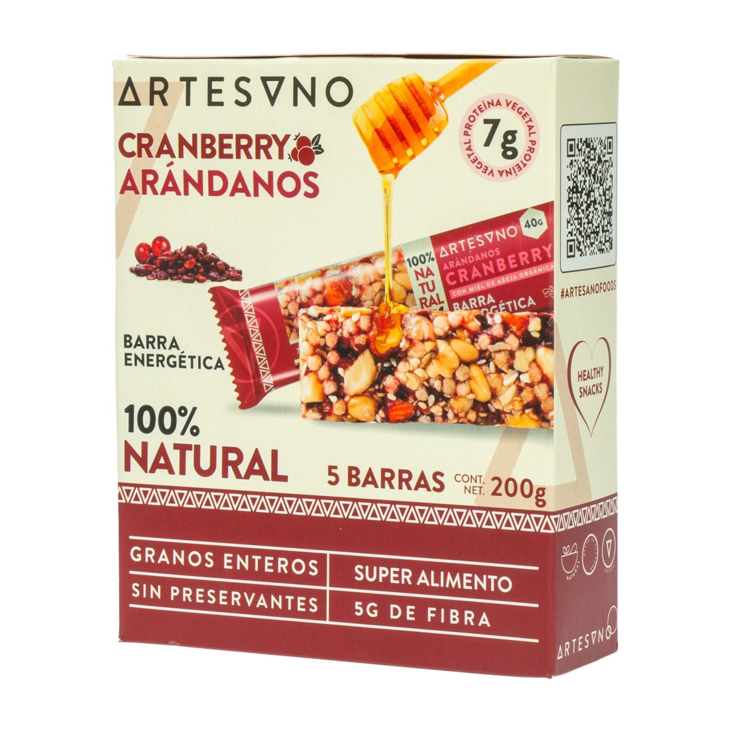 Barra Energética De Arándanos ARTESANO 200 G