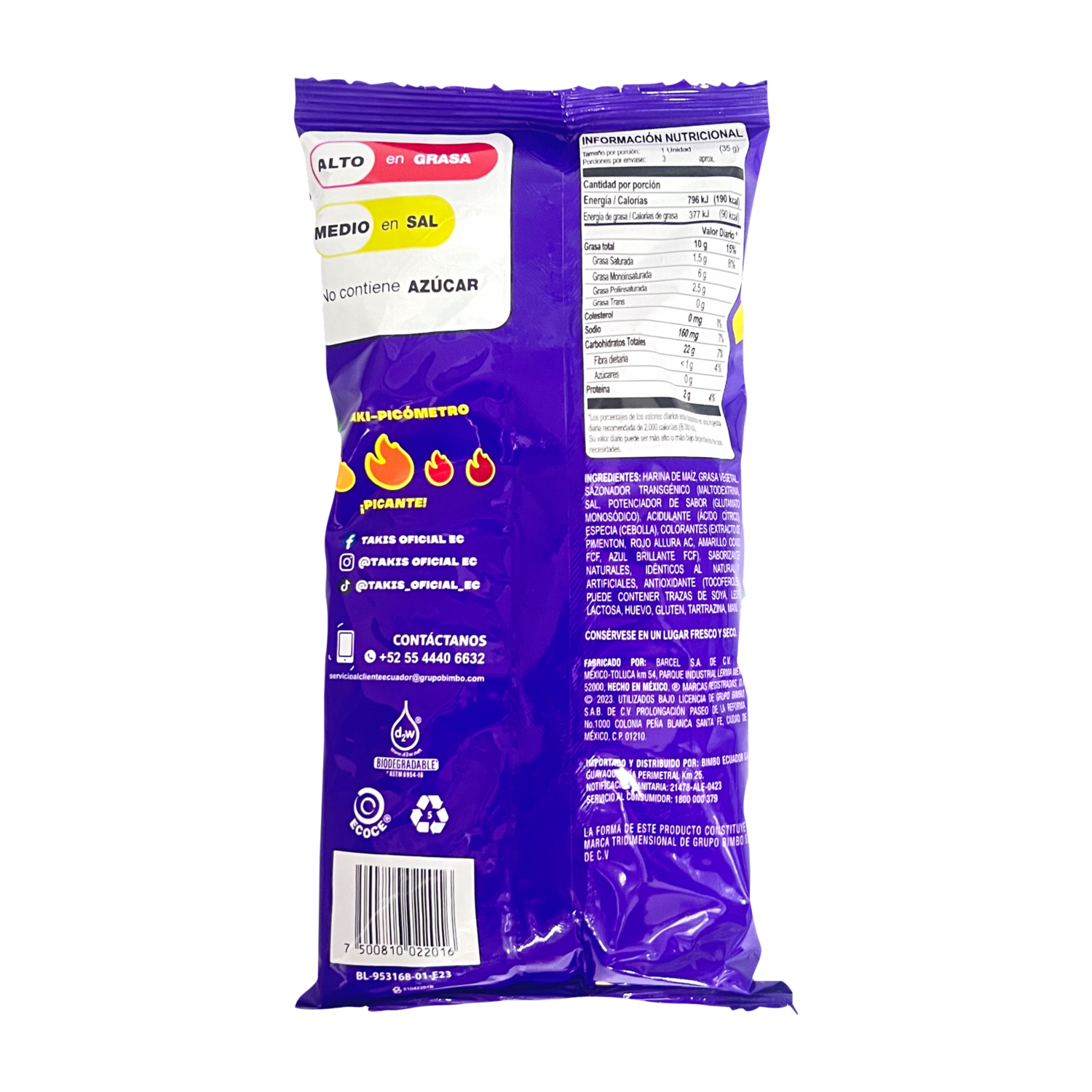 Takis Bocaditos De Maíz Original BARCEL 120 G