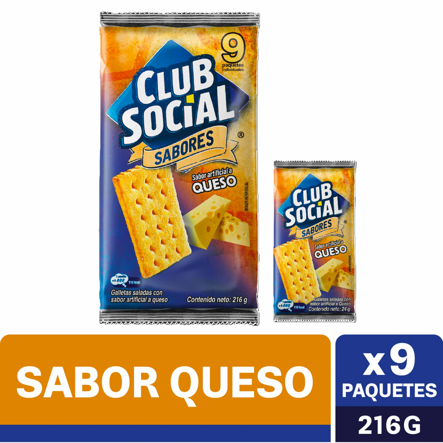 Galletas De Sal Sabor A Queso CLUB SOCIAL 216 G