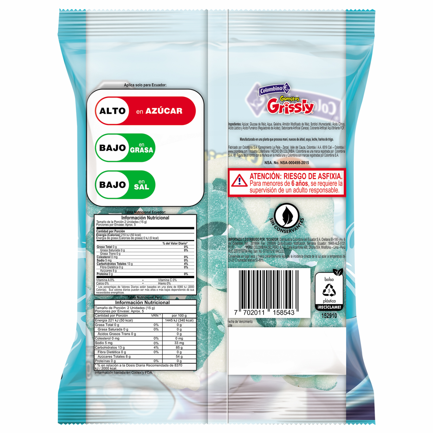 Gomitas Delfin GRISSLY 80 G
