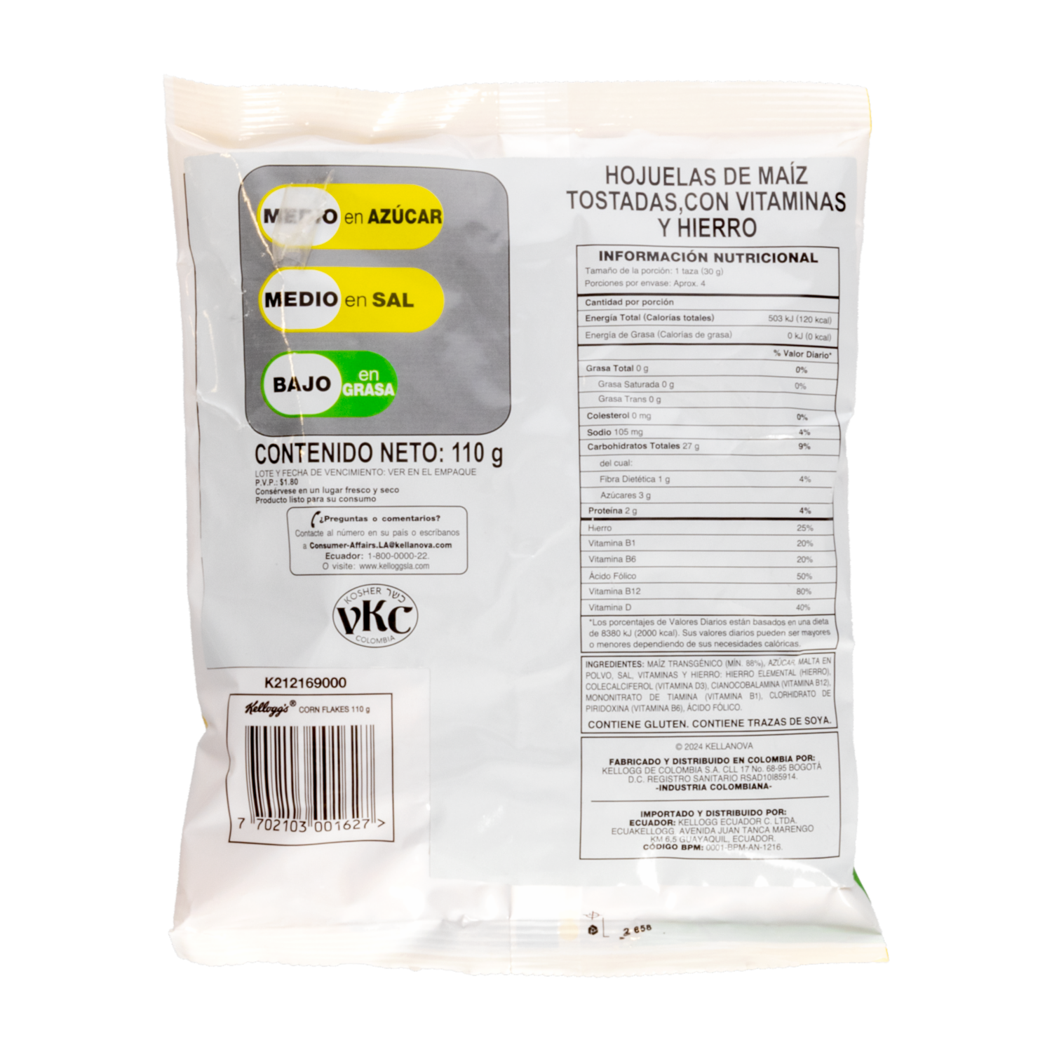 Cereal Hojuelas Megapack CORN FLAKES 110 G